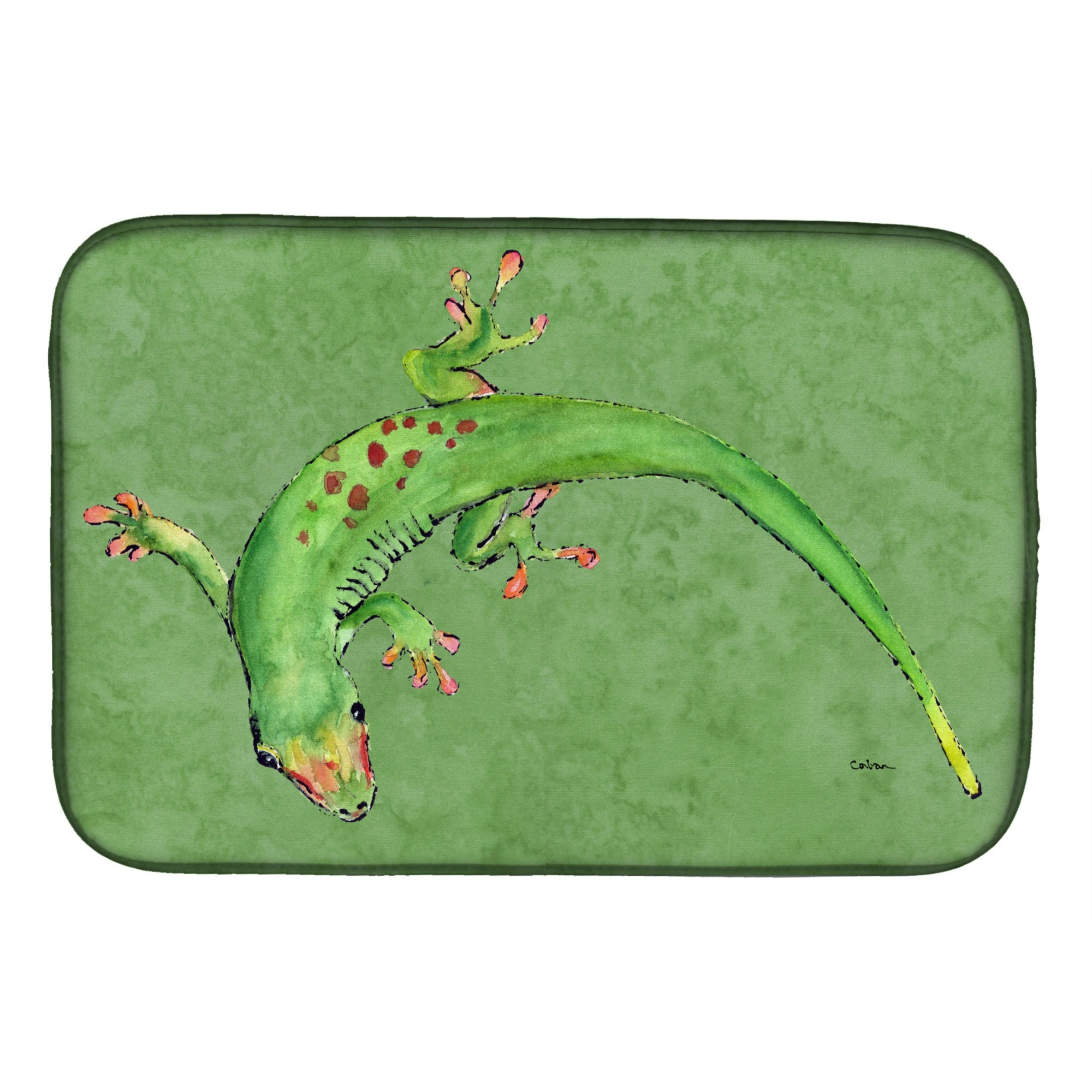 Caroline'S Treasures Gecko Dish Drying Mat, 14 X 21, Multicolor