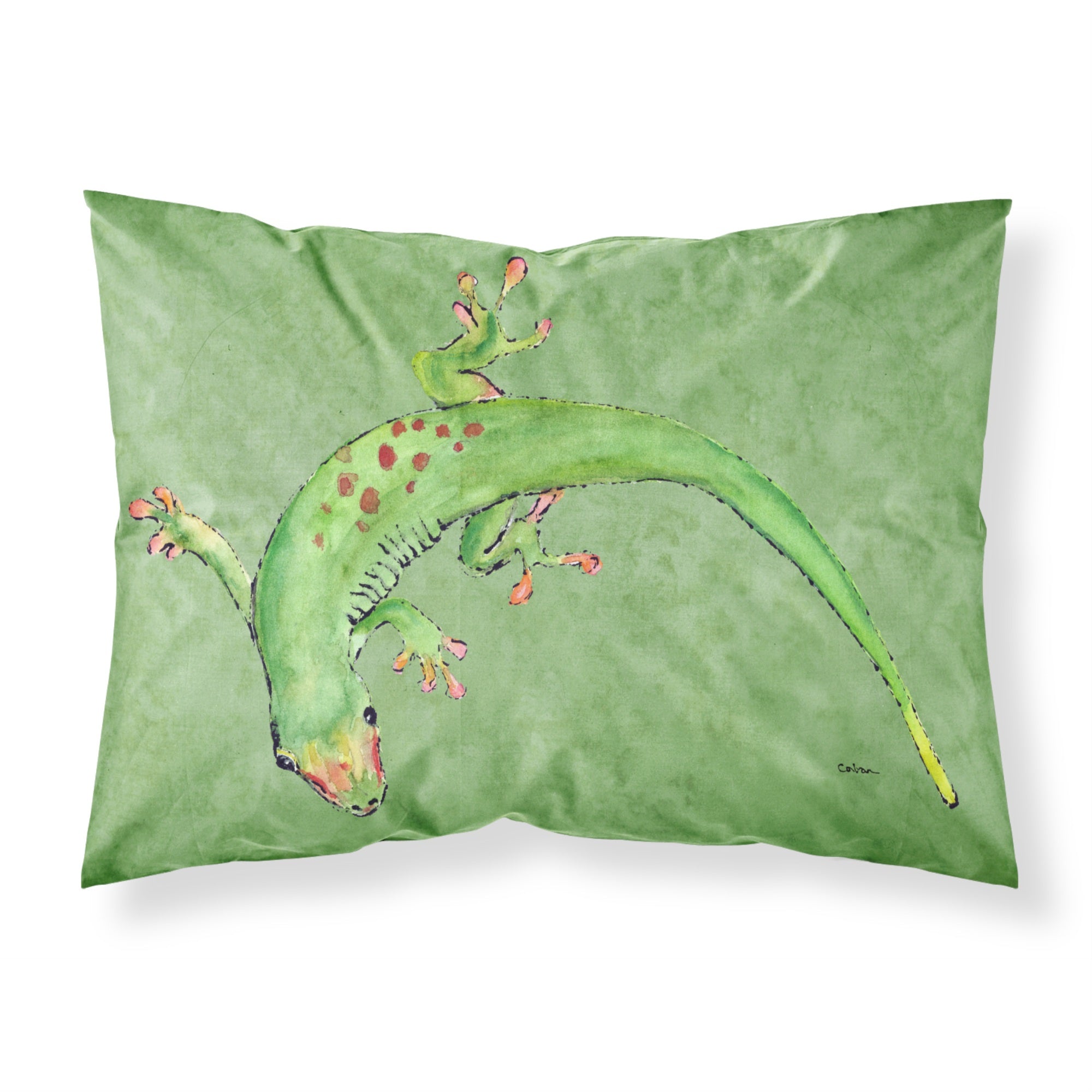 Caroline'S Treasures 8887Pillowcase Gecko Moisture Wicking Fabric Standard Pillowcase, Large, Multicolor