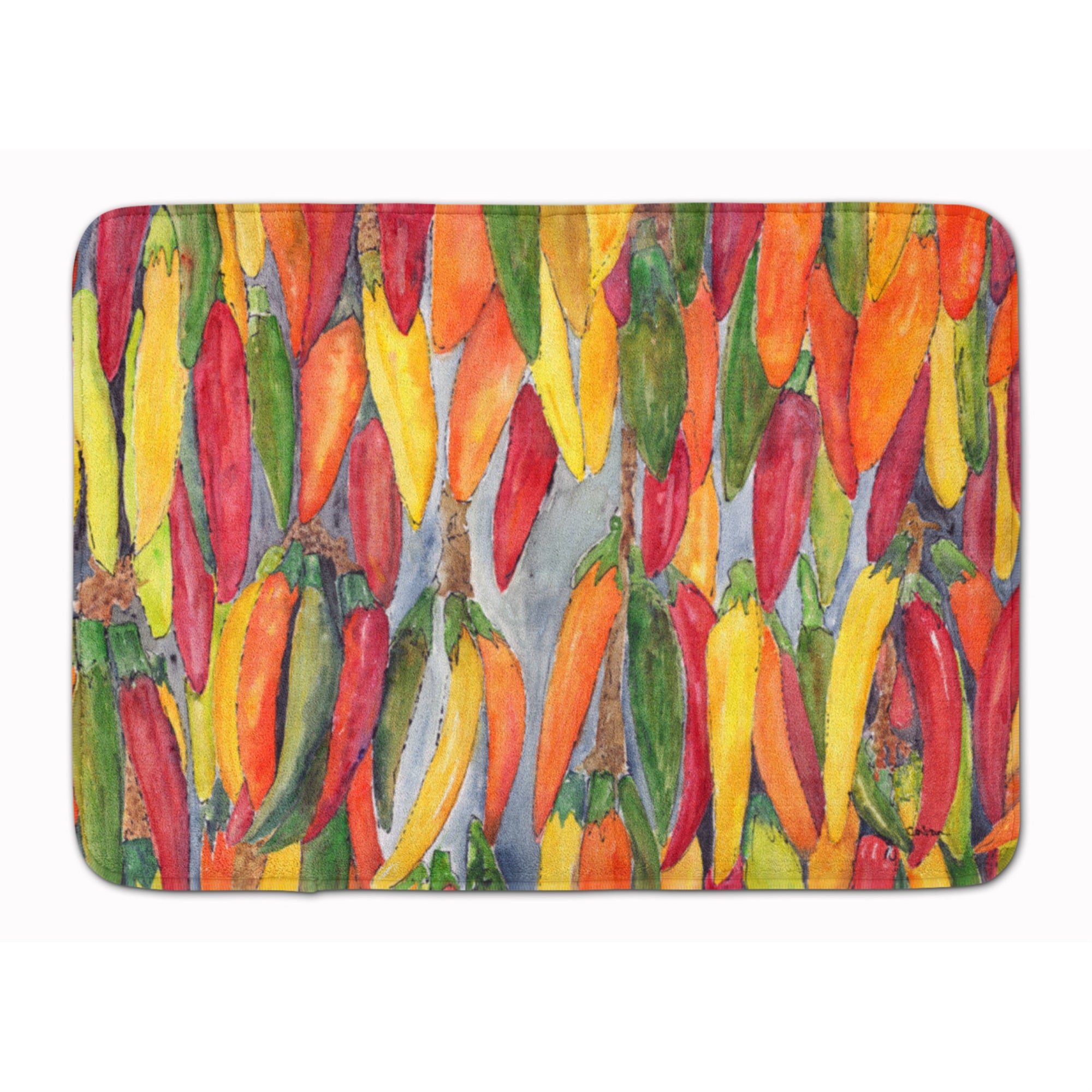 Caroline'S Treasures Hot Peppers Floor Mat, 19 X 27, Multicolor