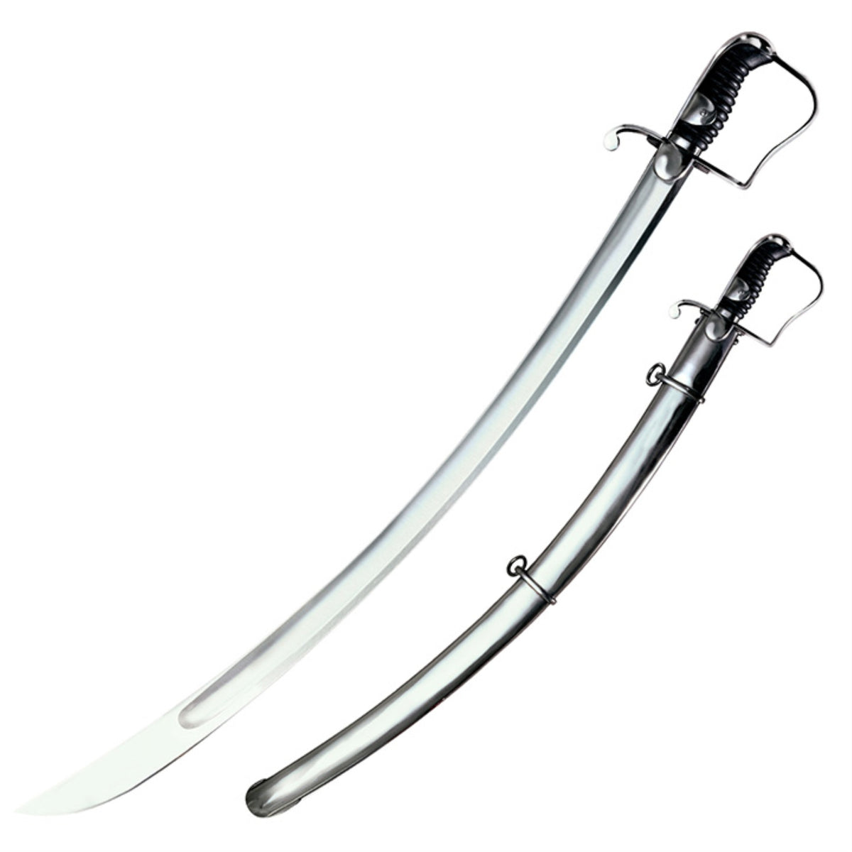 Cold Steel 1796 Light Cavalry Saber 33 Carbon Steel Blade With Steel Scabbard