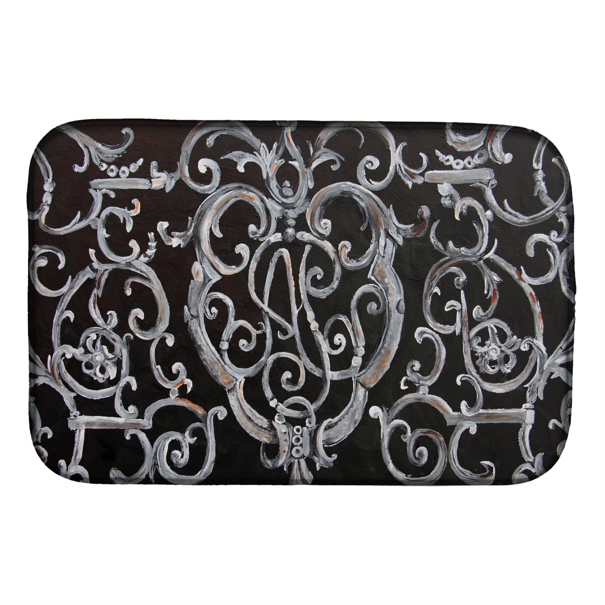 Caroline'S Treasures Ironwork Fence Dish Drying Mat, 14 X 21, Multicolor