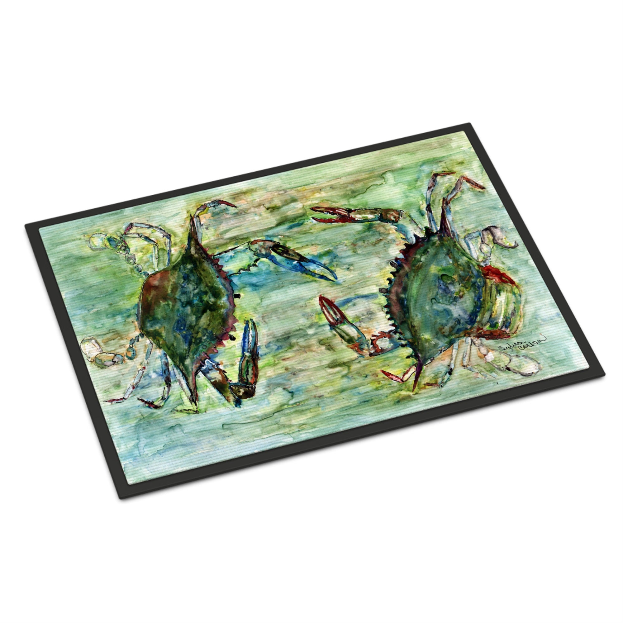 Caroline'S Treasures 8940Jmat Blue Crab Standoff Indoor Or Outdoor Mat, 24 X 36, Multicolor