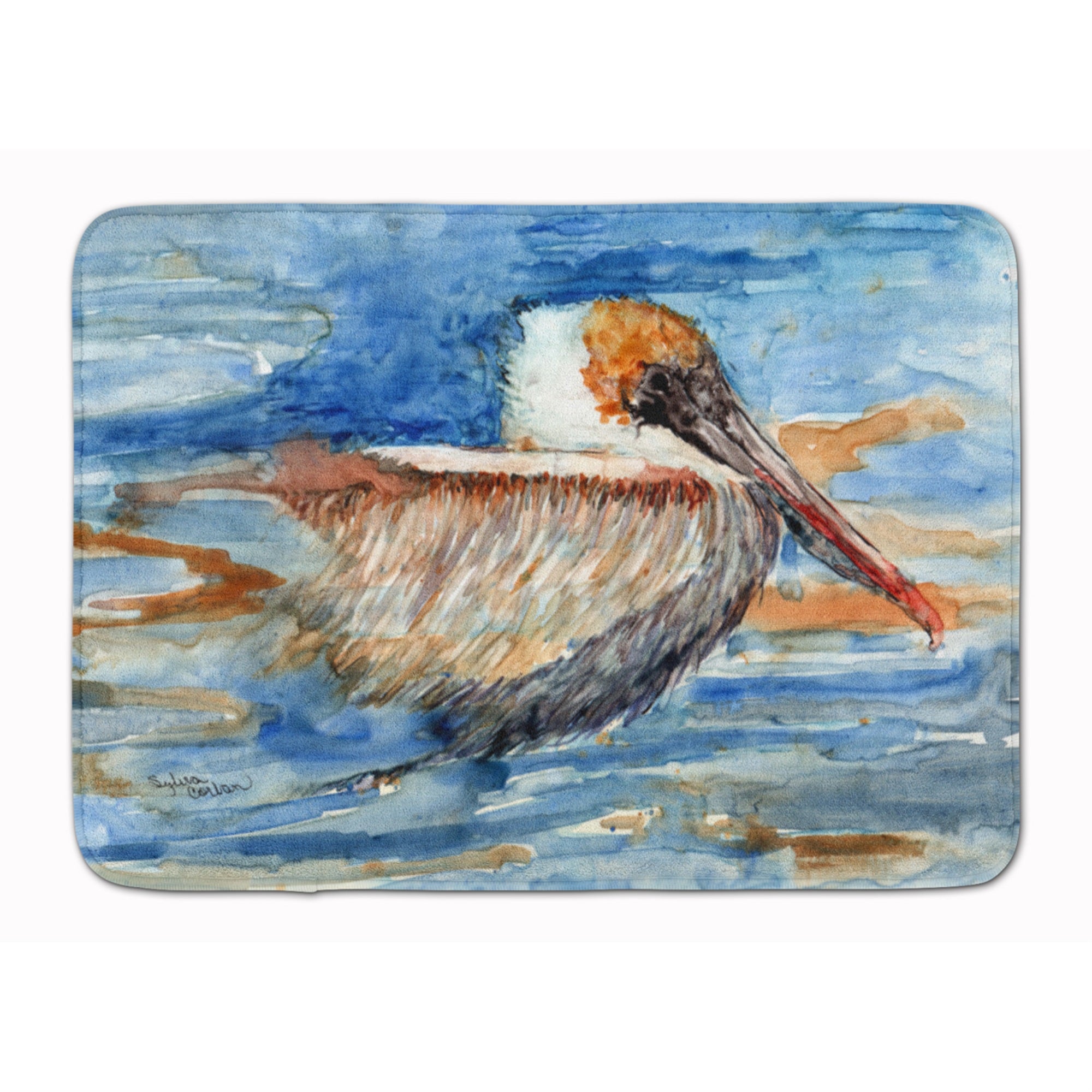Caroline'S Treasures Pelican In The Water Floor Mat, 19 X 27, Multicolor