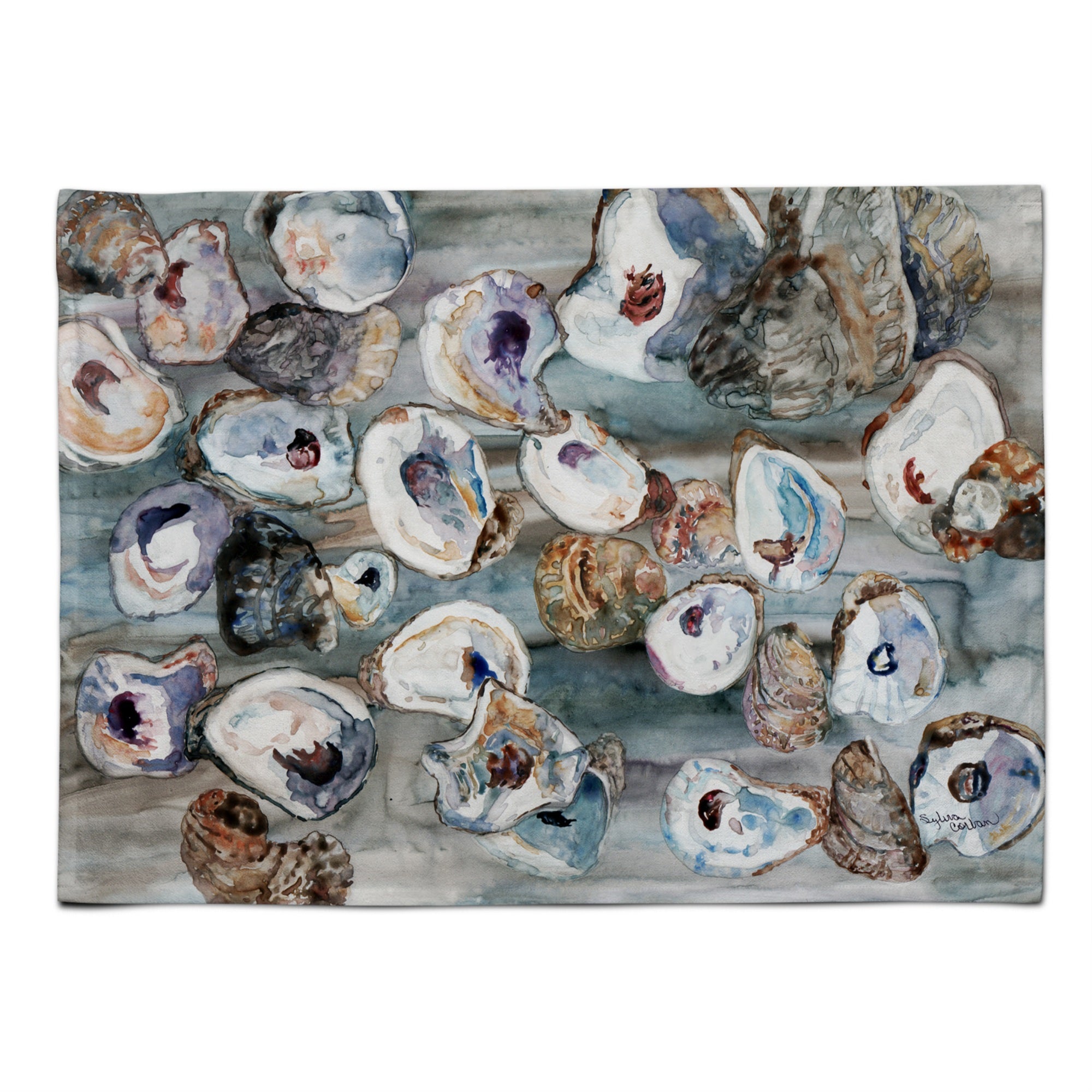 Caroline'S Treasures 8957Plmt Bunch Of Oysters Fabric Placemat, Multicolor