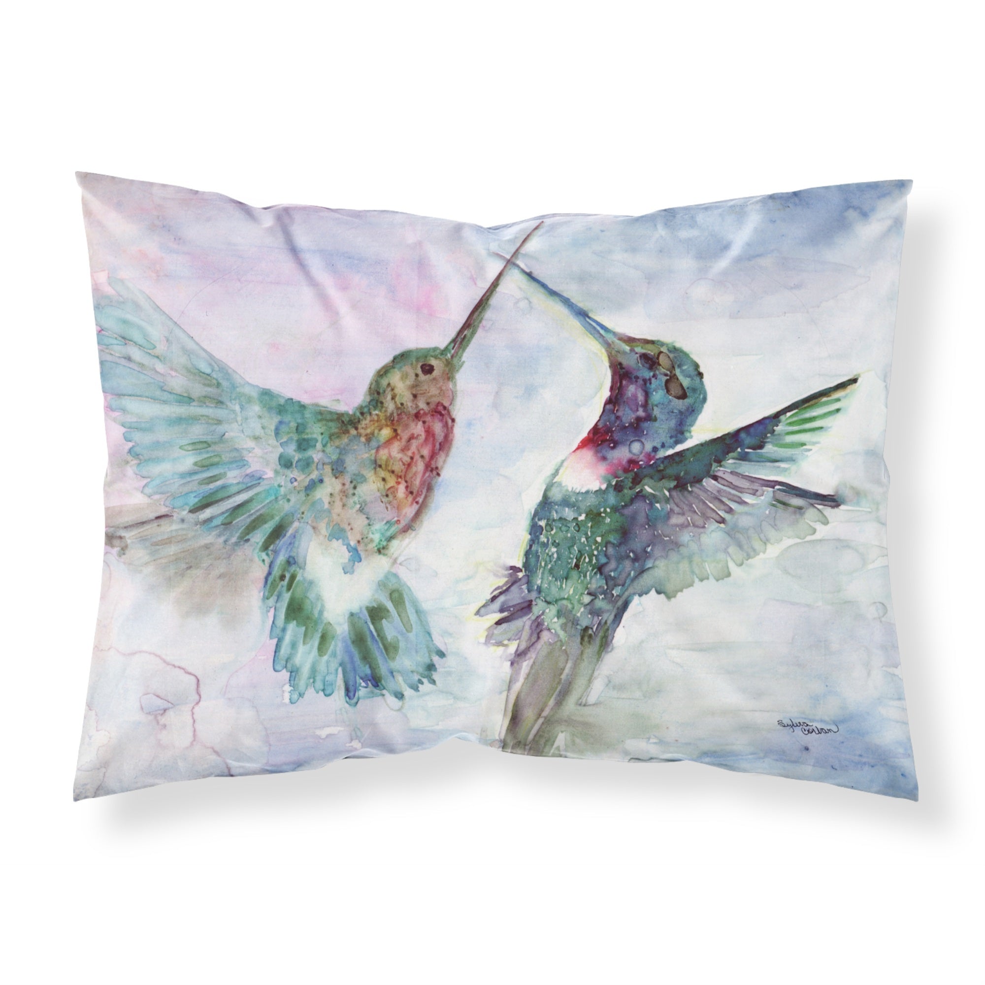 Caroline'S Treasures Hummingbird Combat Fabric Standard Pillowcase 8968Pillowcase, Multicolor