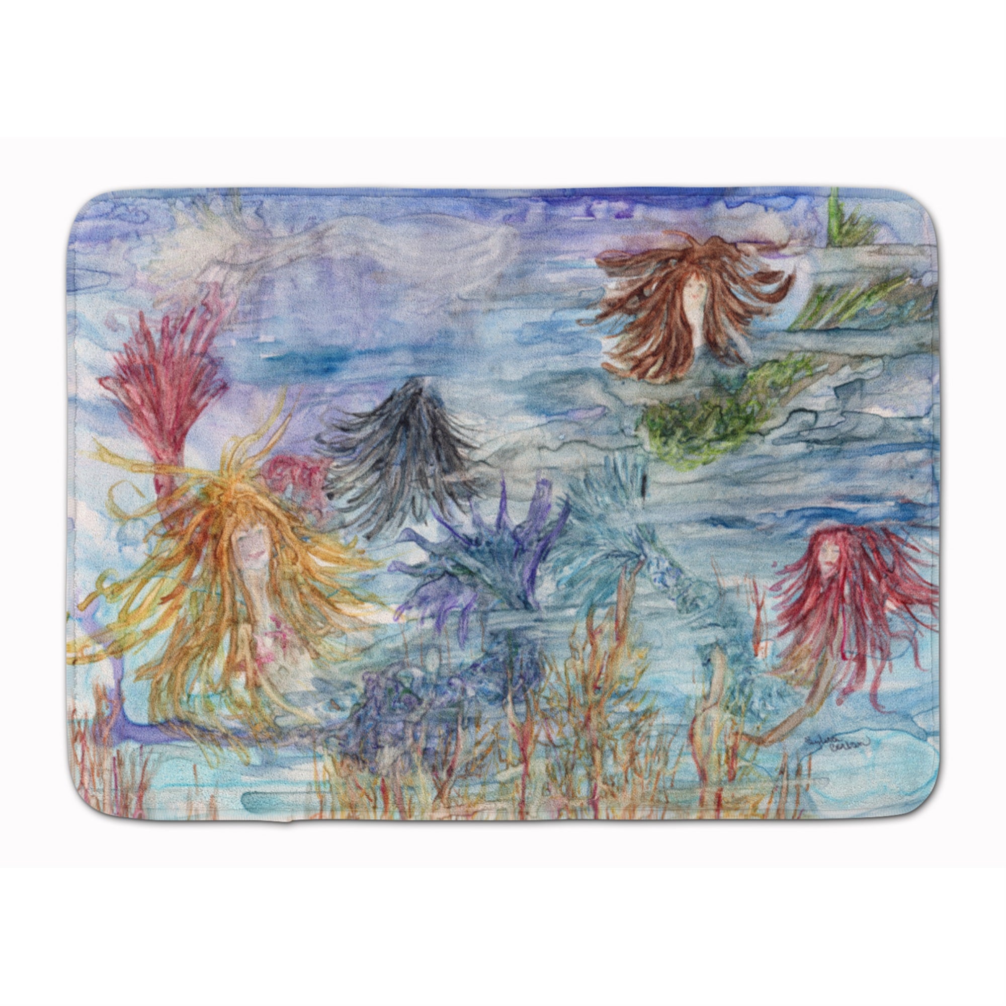 Caroline'S Treasures Abstract Mermaid Water Fantasy Floor Mat, 19 X 27, Multicolor