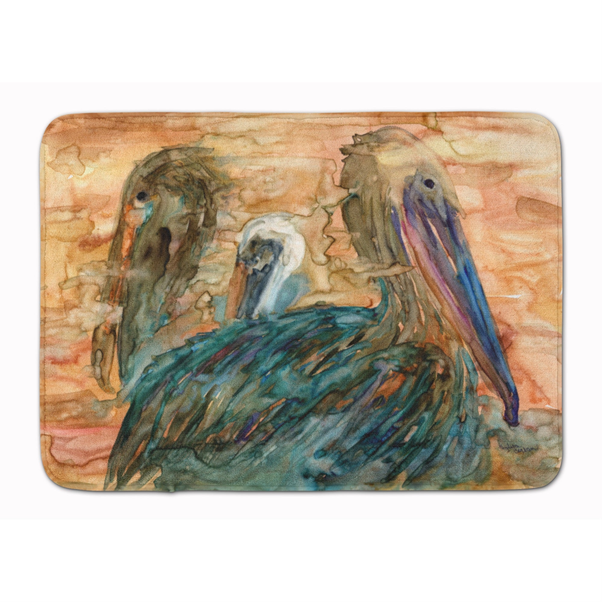 Caroline'S Treasures Abstract Pelicans Floor Mat, 19 X 27, Multicolor