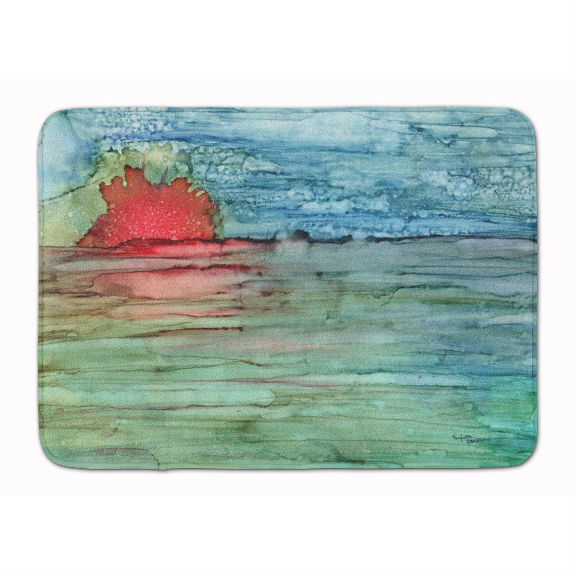 Caroline'S Treasures Abstract Sunset On The Water Floor Mat, 19 X 27, Multicolor