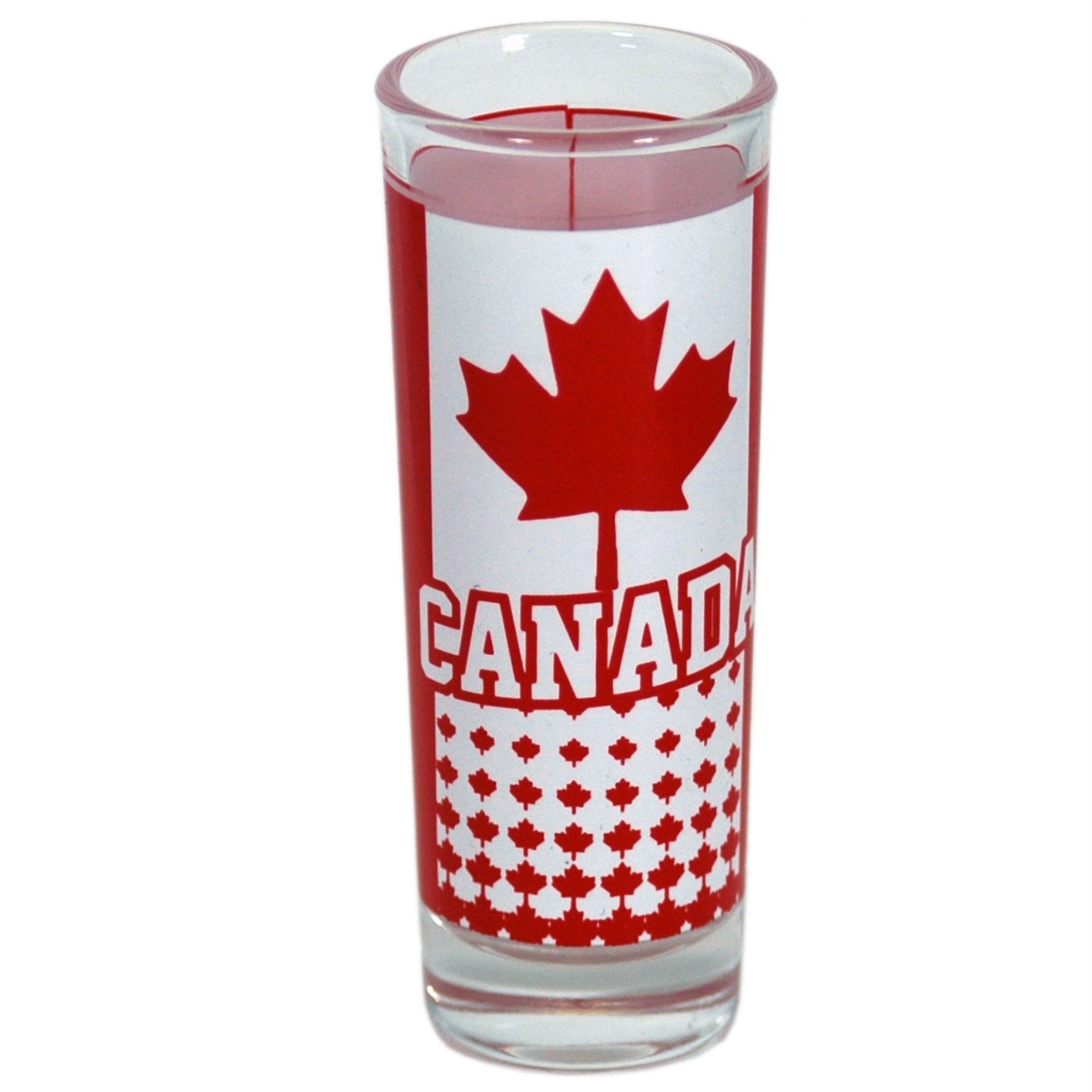 Canada Shooter Glass Souvenir 89996Je Unique Modern Design Canadian Maple Leaf Flag Shot Glassware Collectible 3-Ounce
