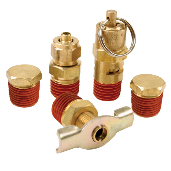 Air Locker 5 Pc.Tank Fittings Kit (With 1/4 Npt M To 1/8 Bsp F Adapter) (For 150Psi Rated Systems)