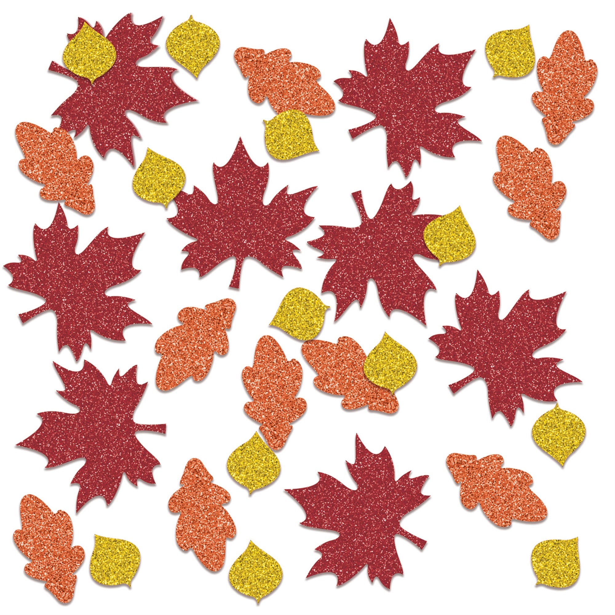Fall Leaf Deluxe Sparkle Confetti, (Pack Of 12)