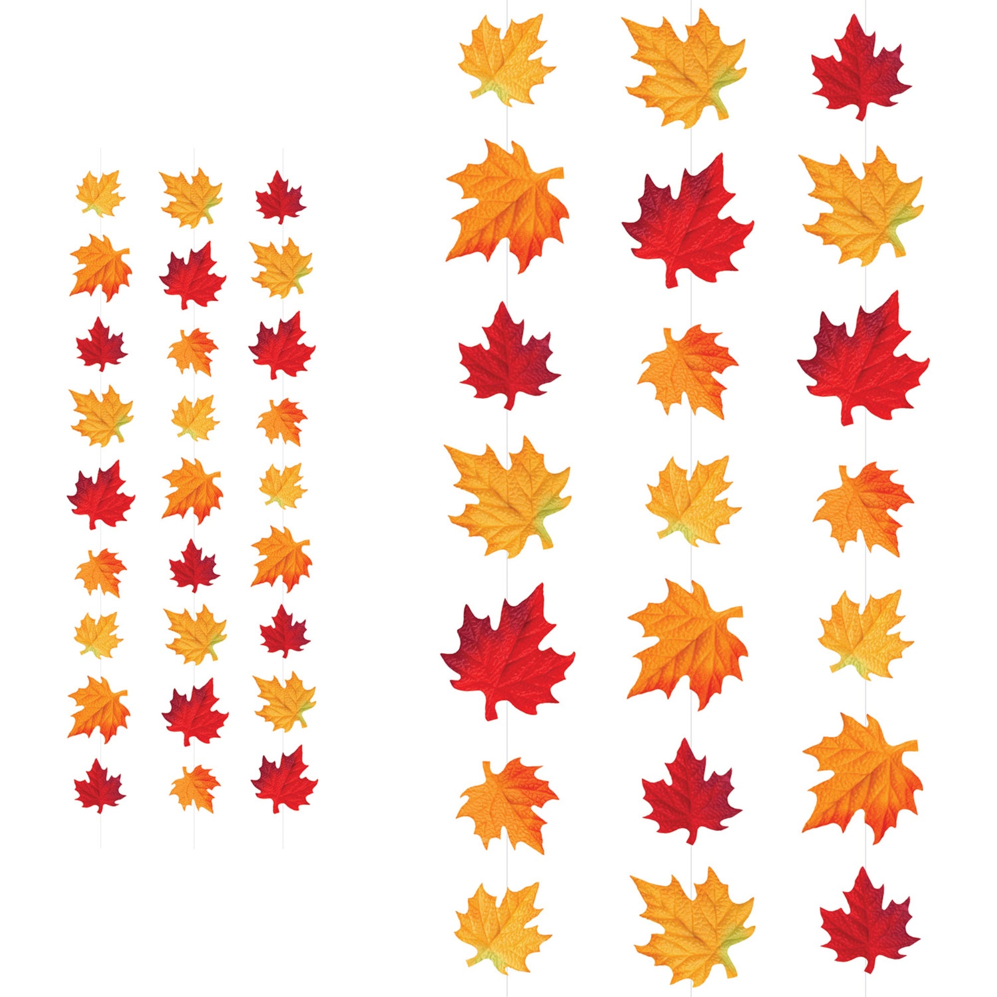 Deluxe Fabric Autumn Leaves Stringers, (Pack Of 12)