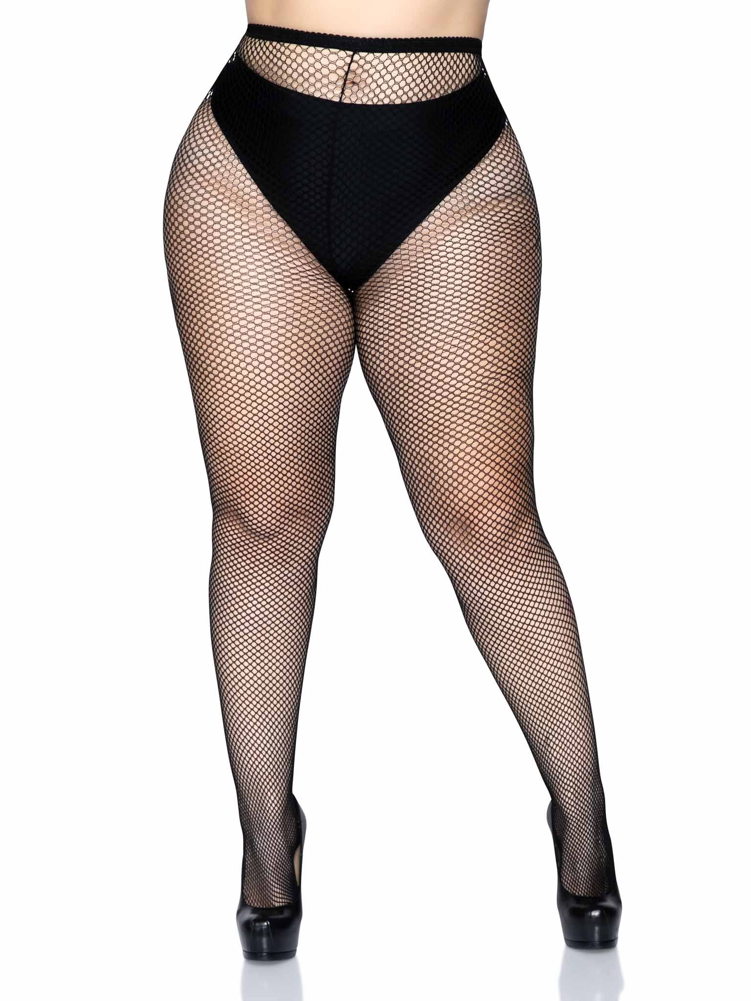 Plus Size Fishnet Pantyhose PL