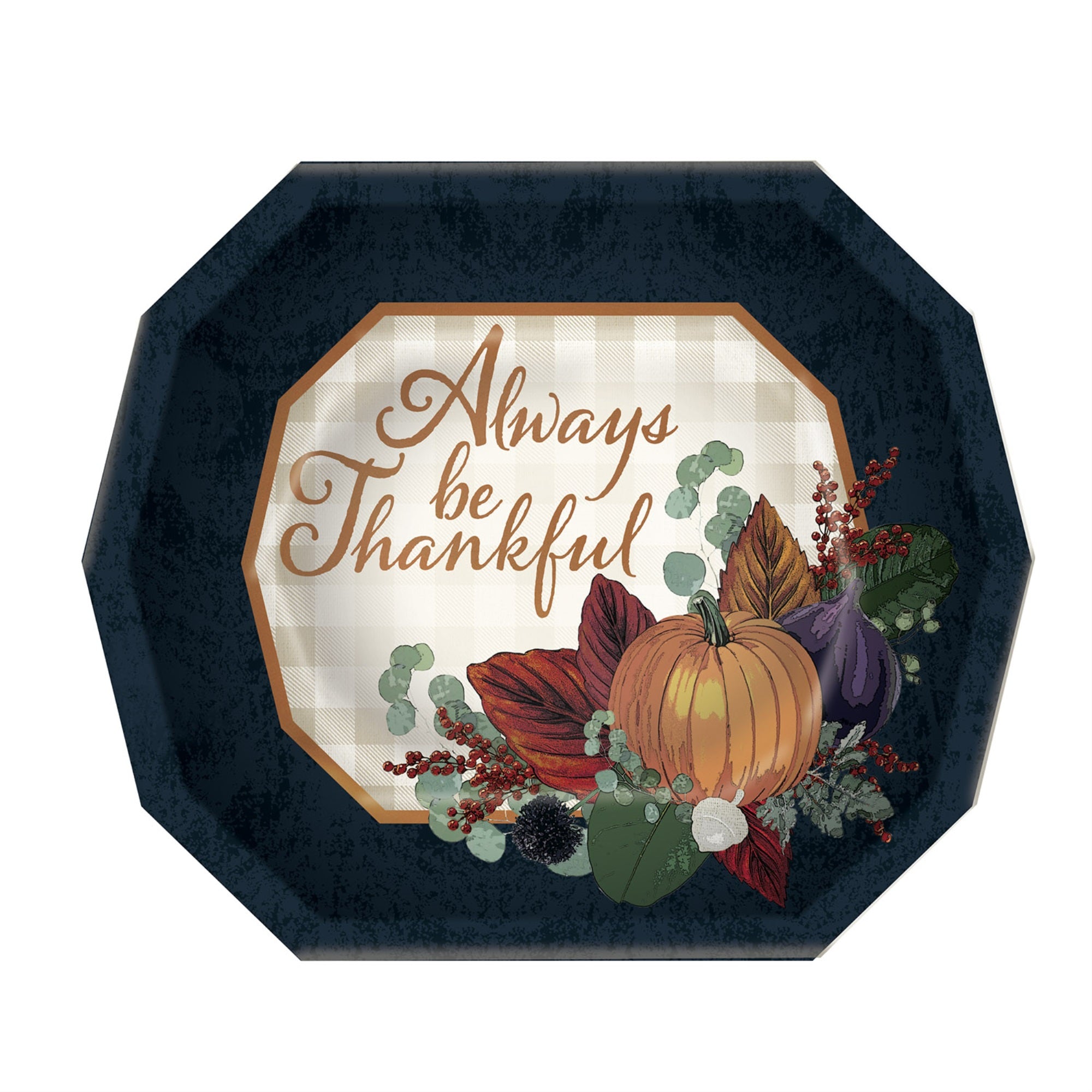 Fall Thanksgiving Dinner Plates, (Pack Of 12)