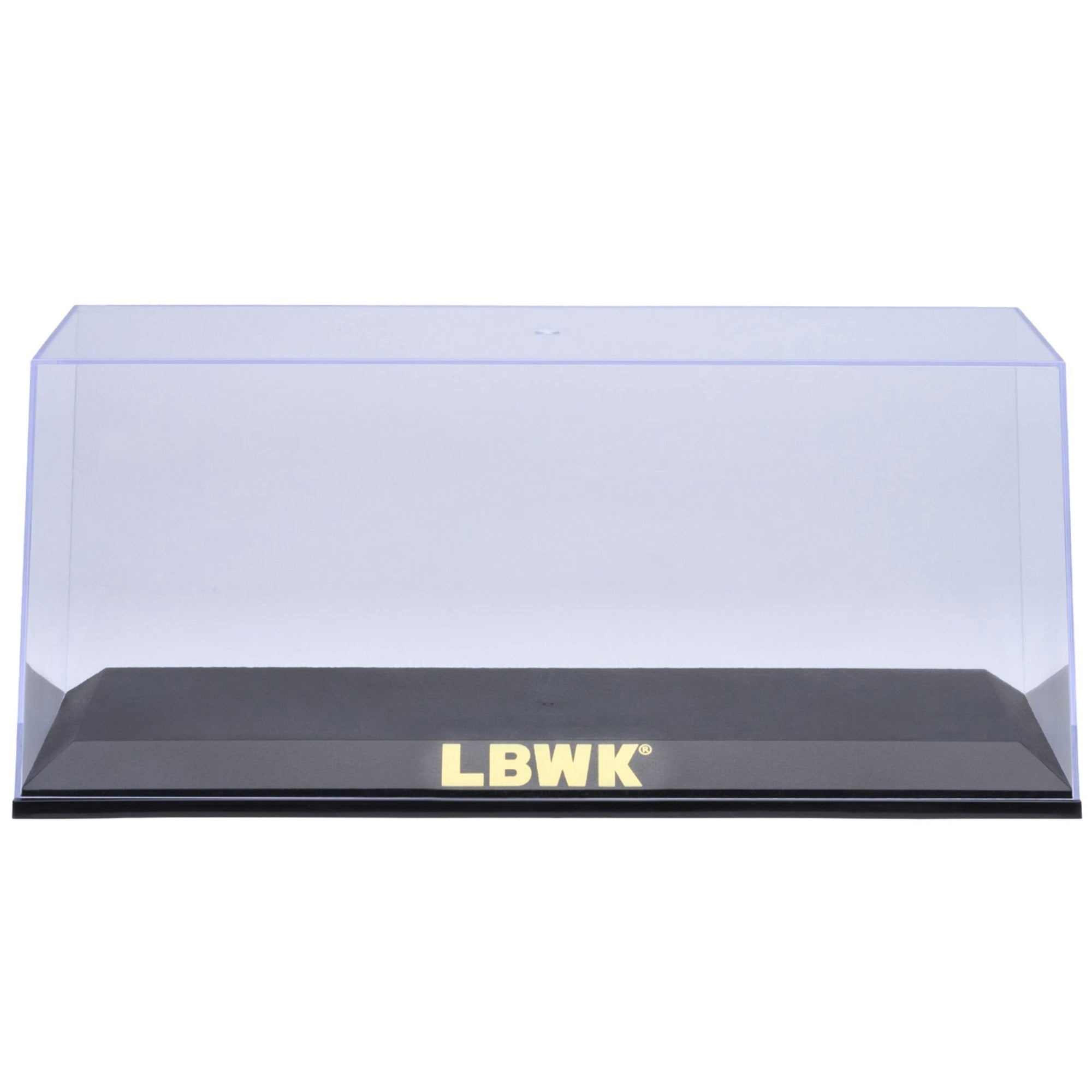 Collectible Display Show Case With Black Plastic Base And Gold 'Lbwk' Logo For 1/18-1/24 Scale Model Cars By Autoart