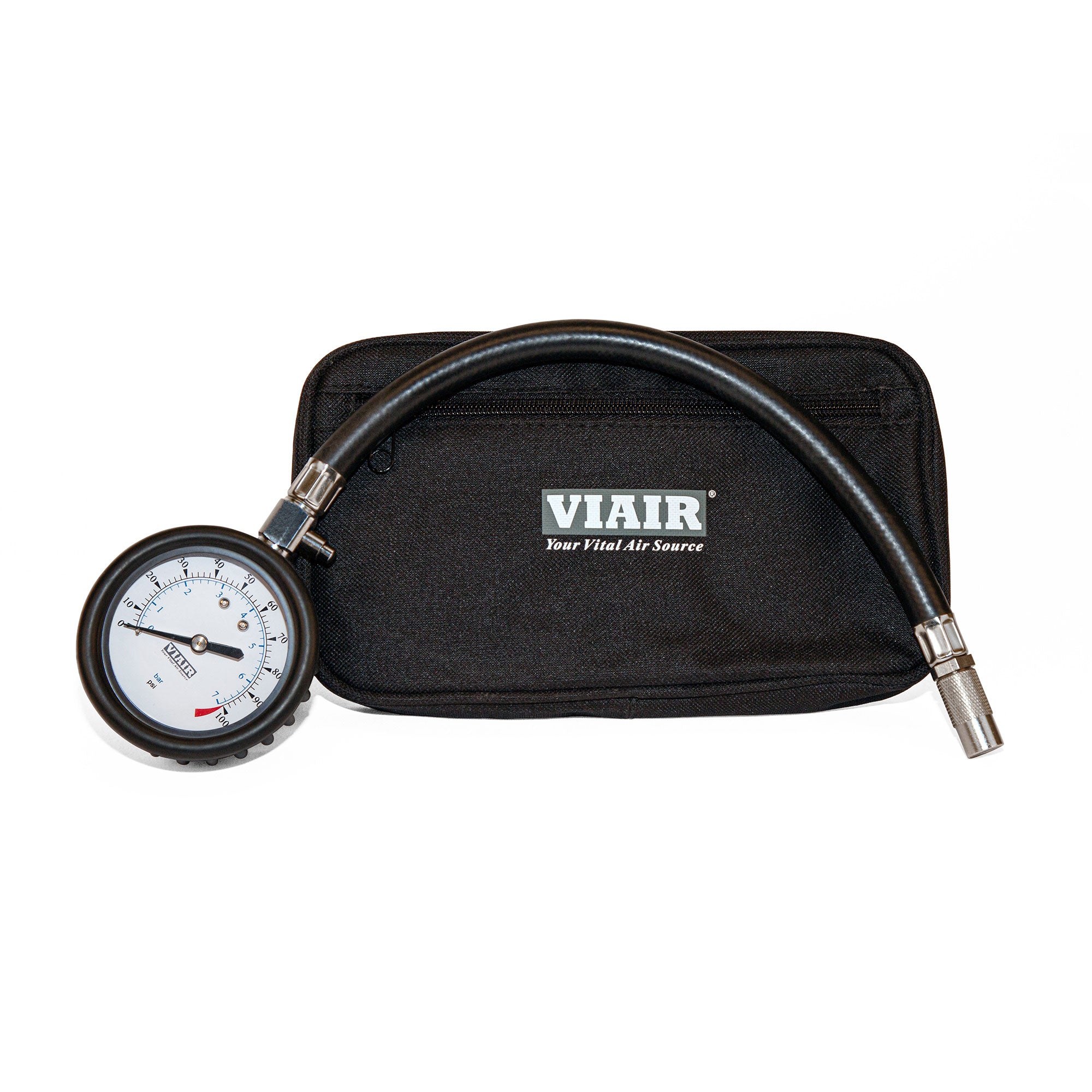 2.5 Tire Gauge W/Hose (0 To 100 Psi, With Storage Pouch)