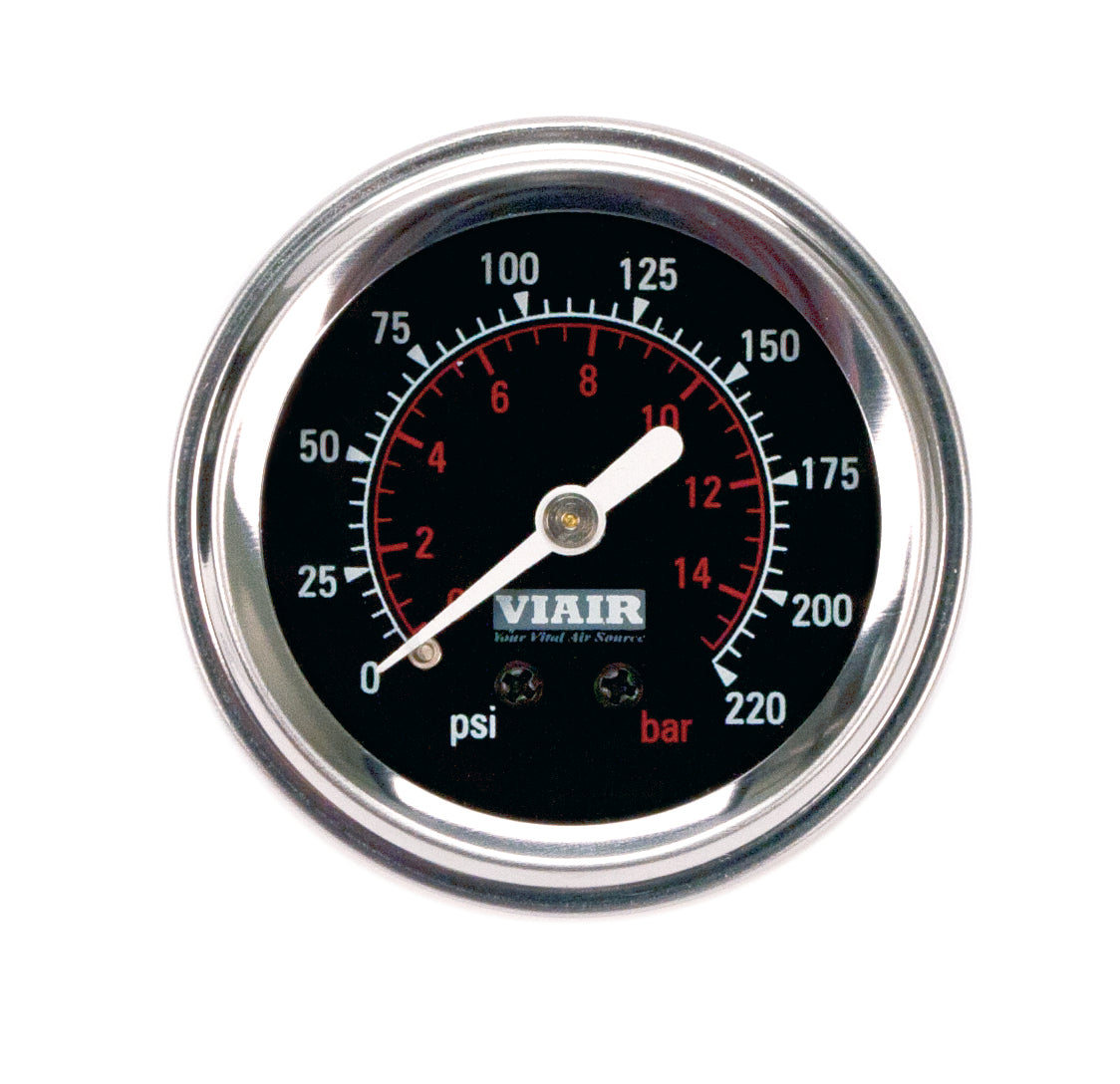 2 Single Needle Gauge (Black Face, Illuminated, 220 Psi)