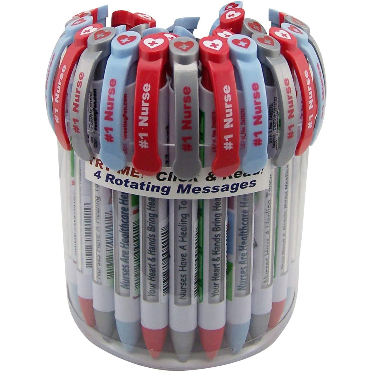Greeting Pen Nurse Appreciation Ballpoint Retractable Pen Canister Of 36 Pens (9019)