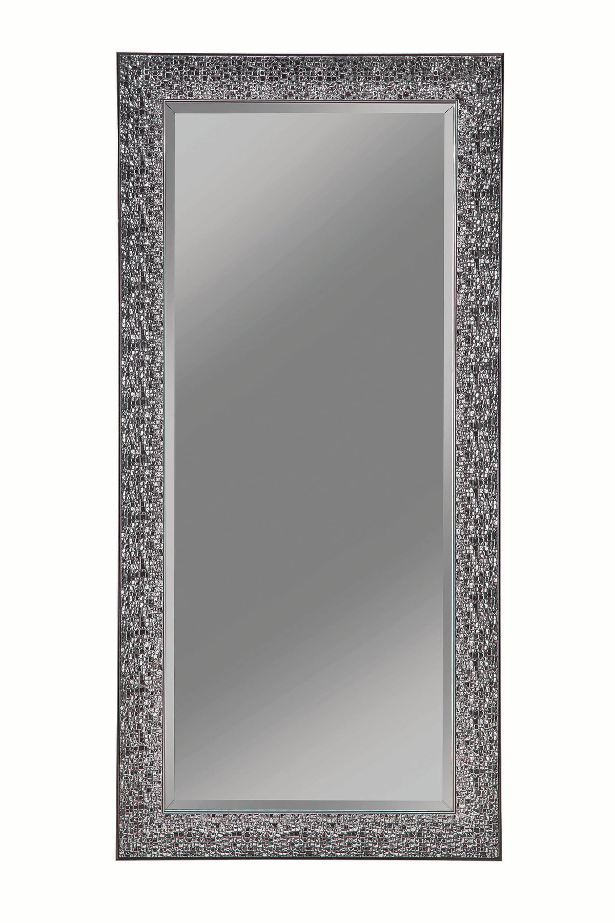 Transitional Black Mosaic Rectangular Mirror