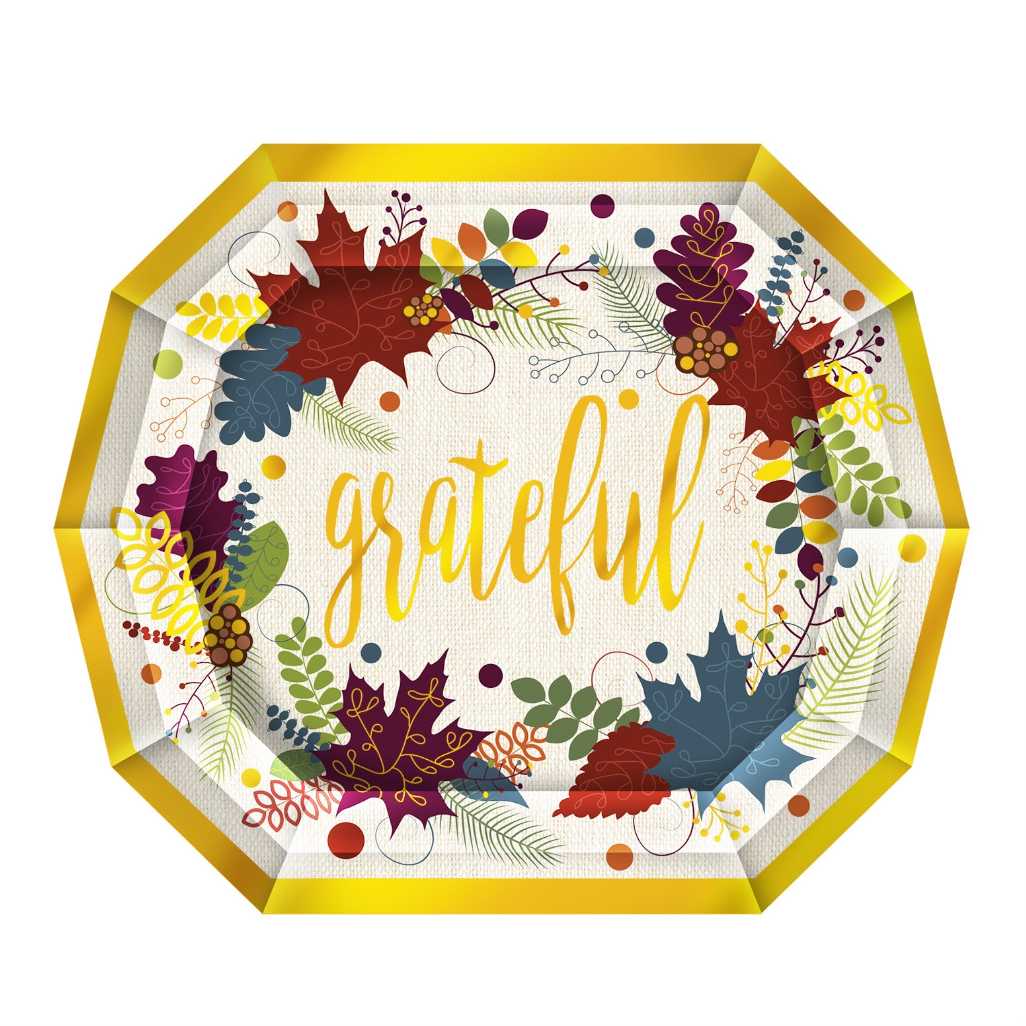 Friendsgiving Dessert Plates, (Pack Of 12)