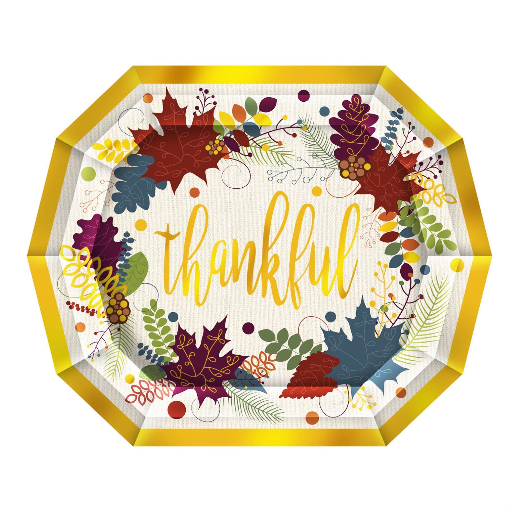 Friendsgiving Dinner Plates, (Pack Of 12)