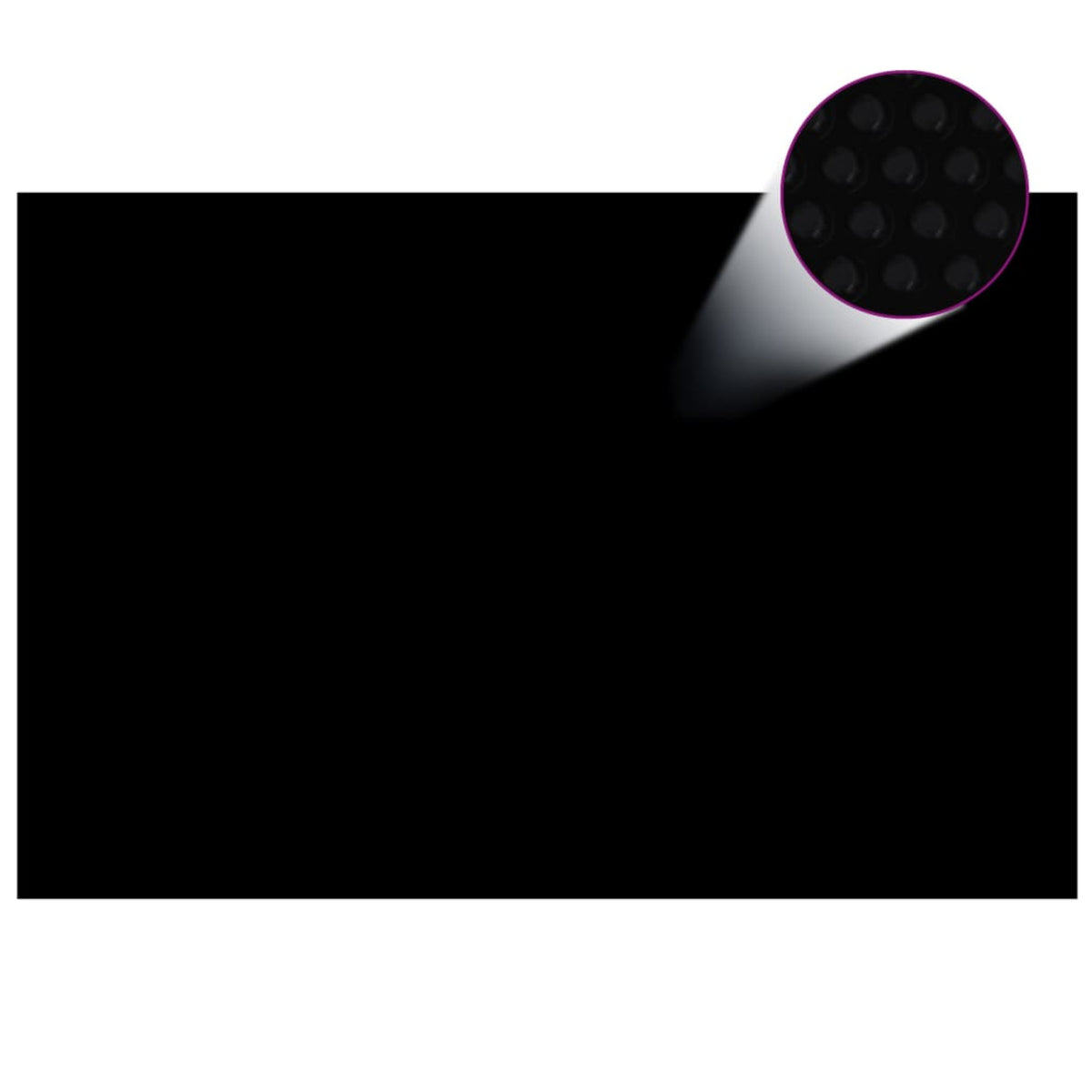 Floating Rectangular Pe Solar Pool Film 19.8 X 13.1 Ft Black
