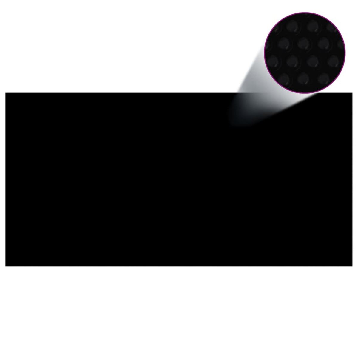 Floating Rectangular Pe Solar Pool Film 33 X 16.5 Ft Black