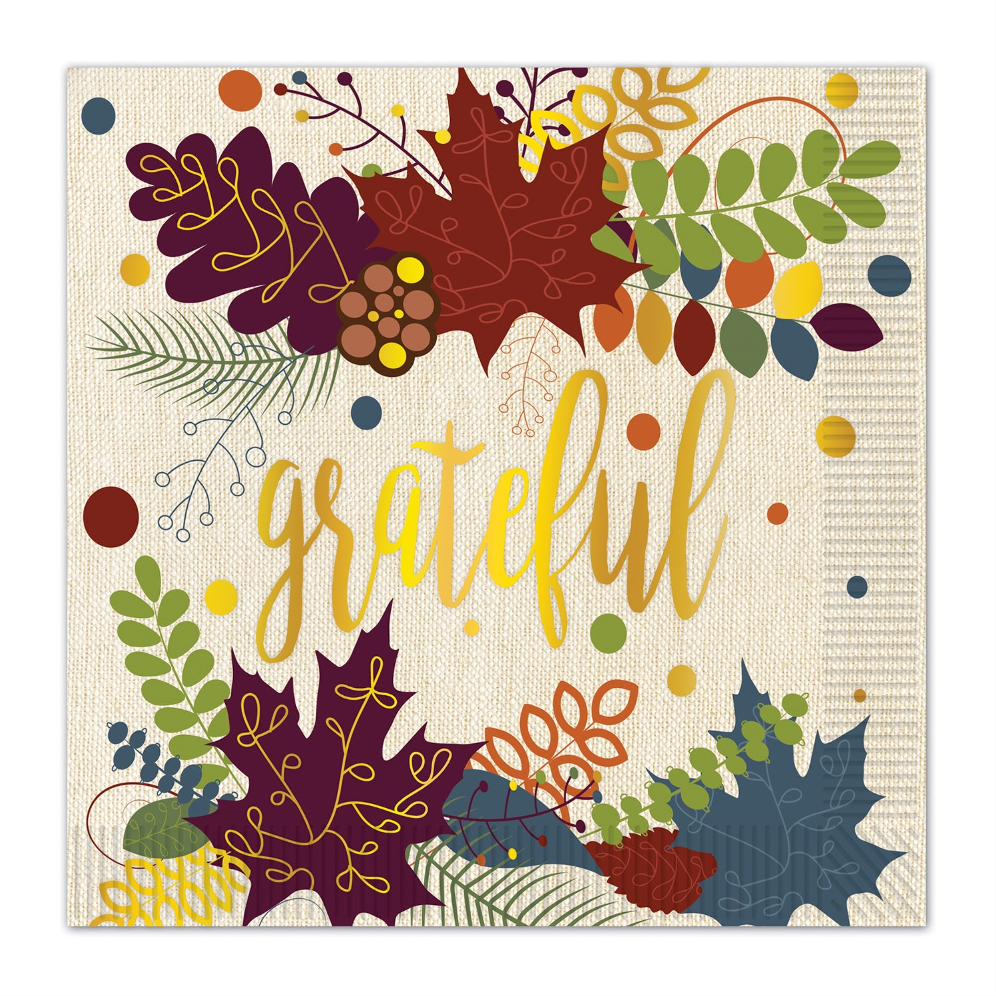 Friendsgiving Luncheon Napkins, (Pack Of 12)
