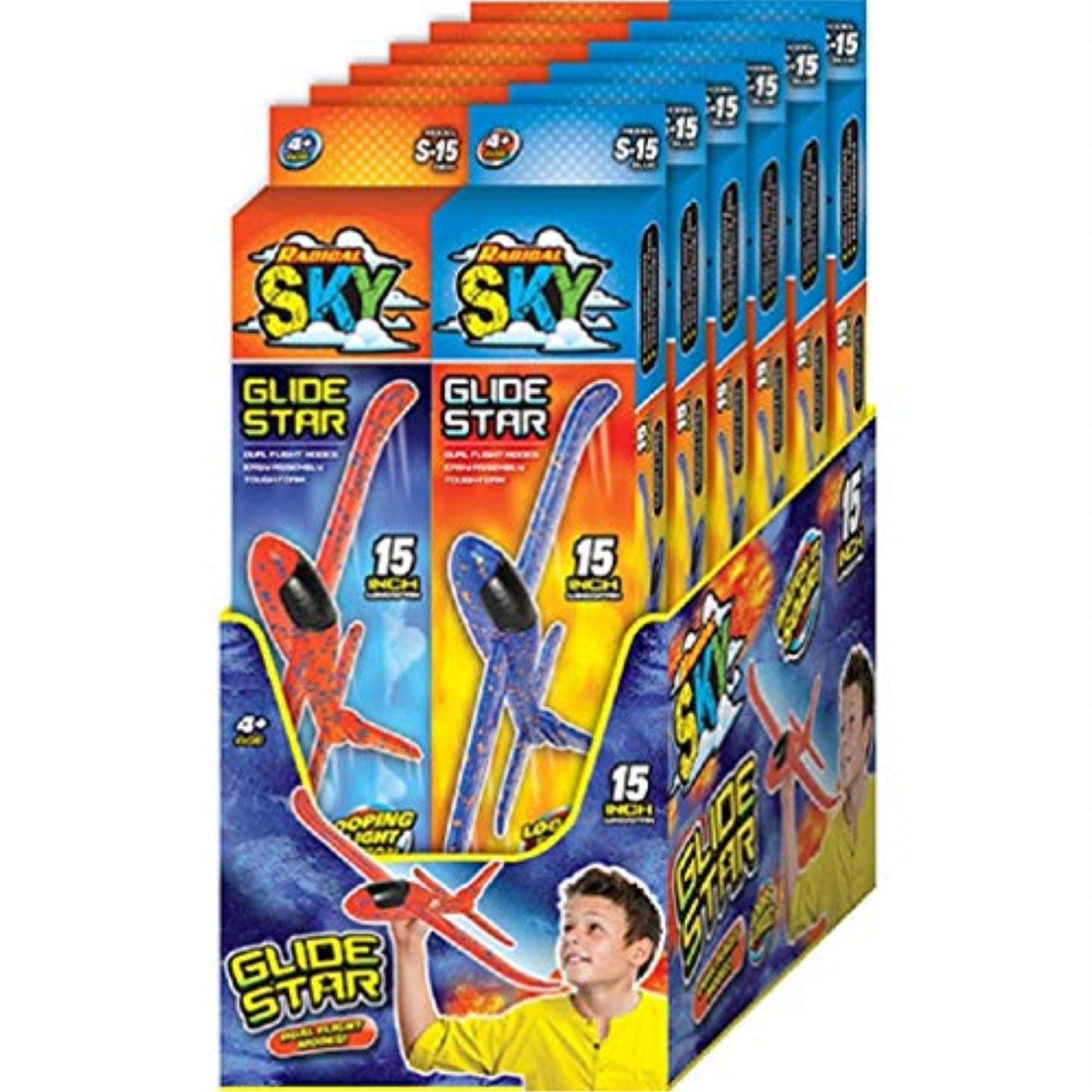 9061552 Radical Sky Foam Glider Ja-Ru Radical Sky Foam Glider Foam Assorted (Pack Of 12)