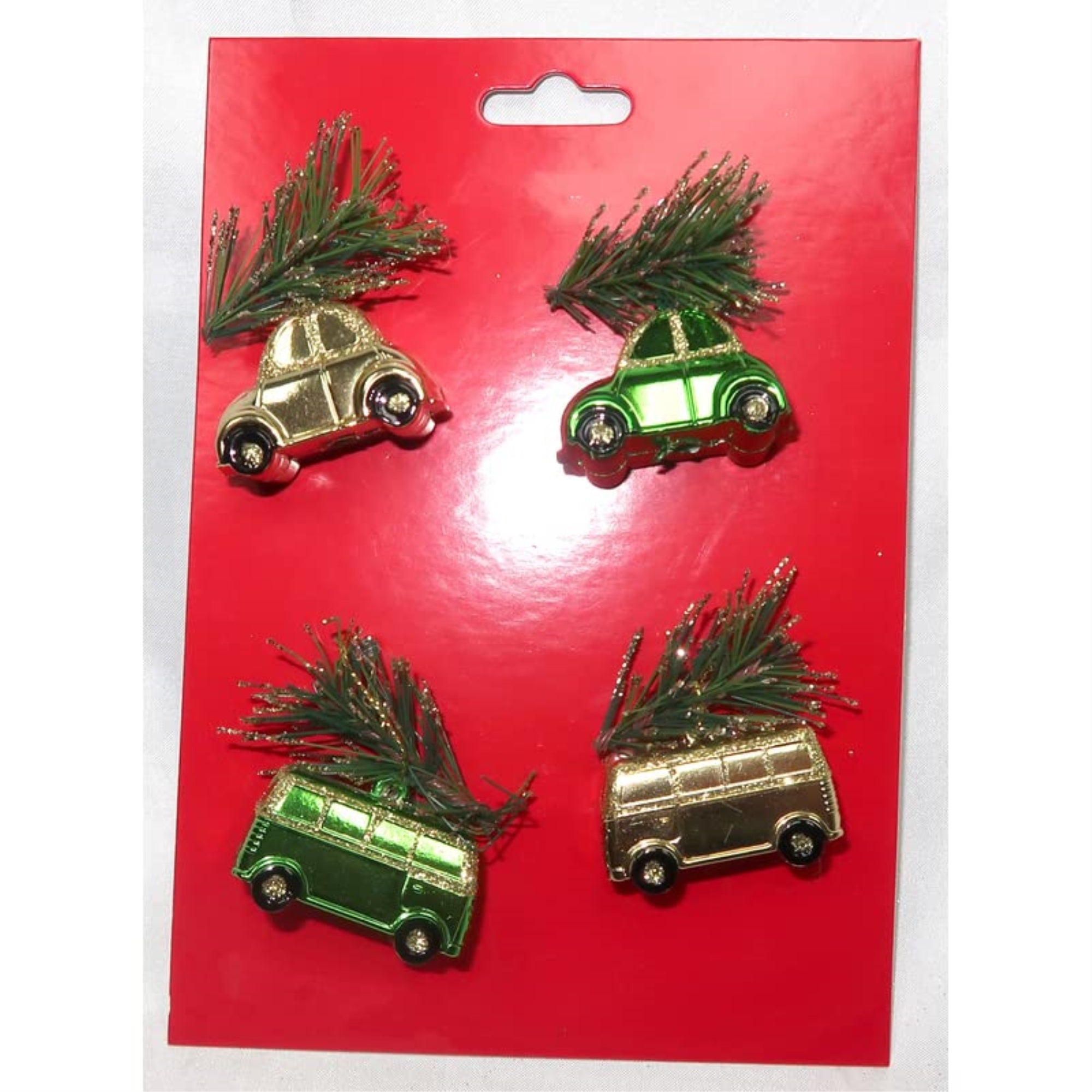 9071021 Ornament Mini Asst 4Pk Celebrations Assorted Styles Indoor Christmas Decor (Pack Of 24)