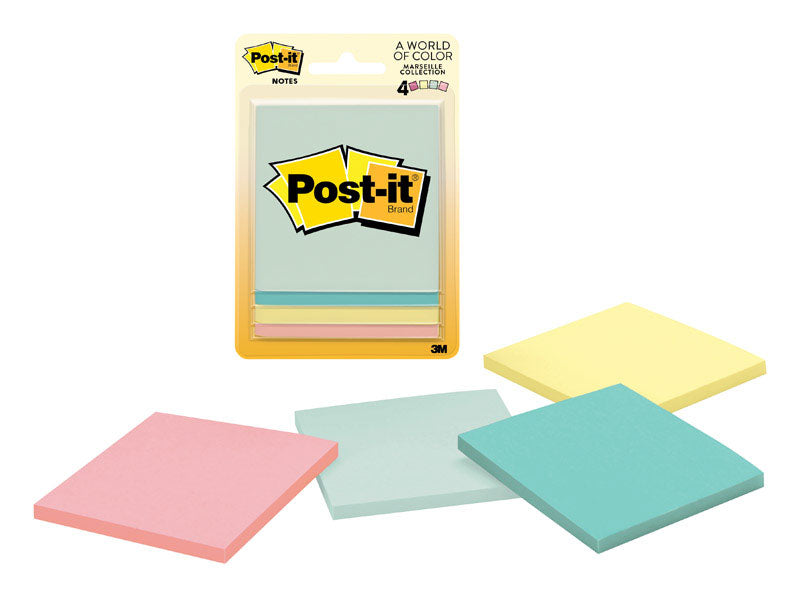 Pad Postit Asstd3X3Pk4(Pack Of 1)