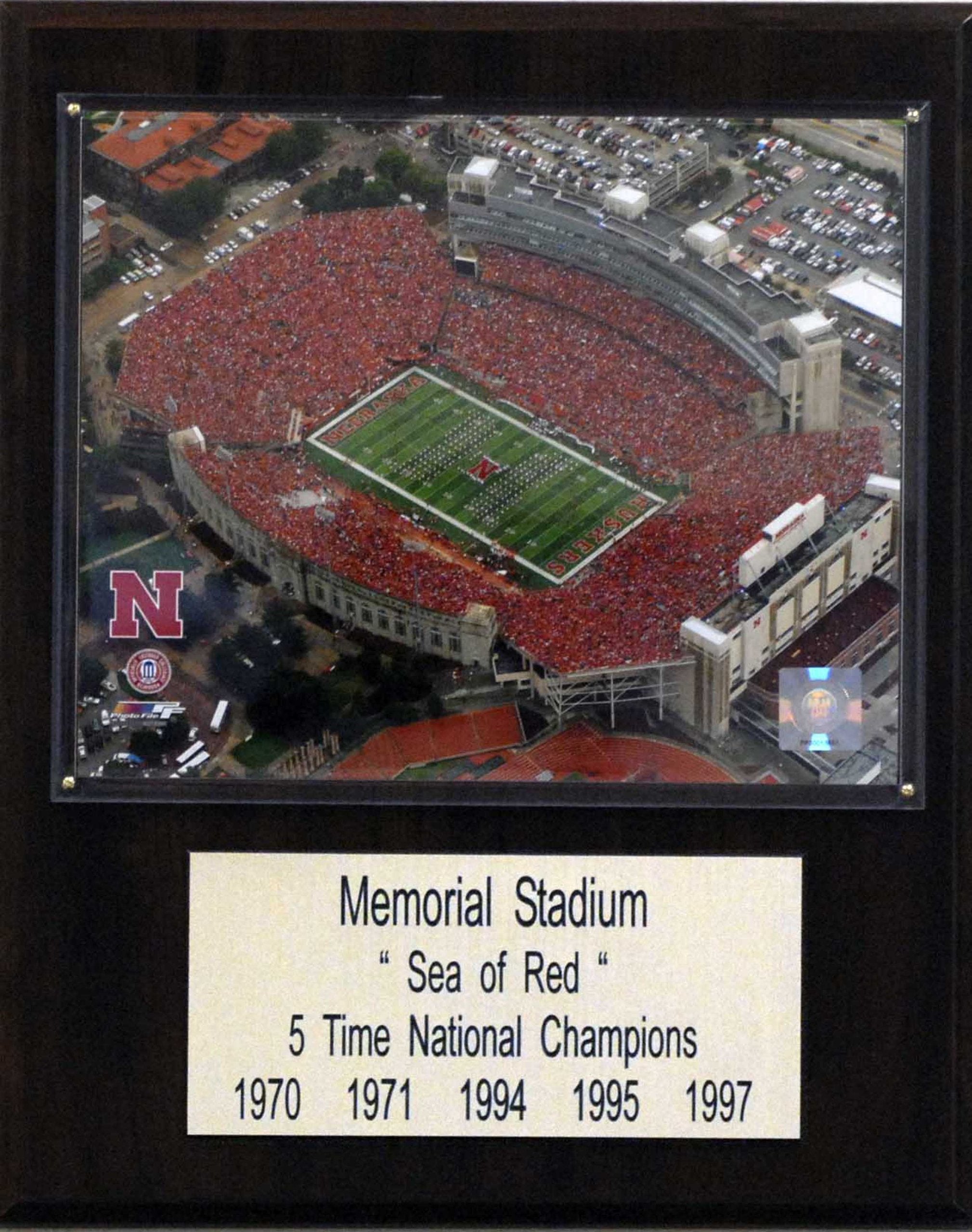 NCAA Football 12x15″ Memorial Stadium (Nebraska) Stadium Plaque