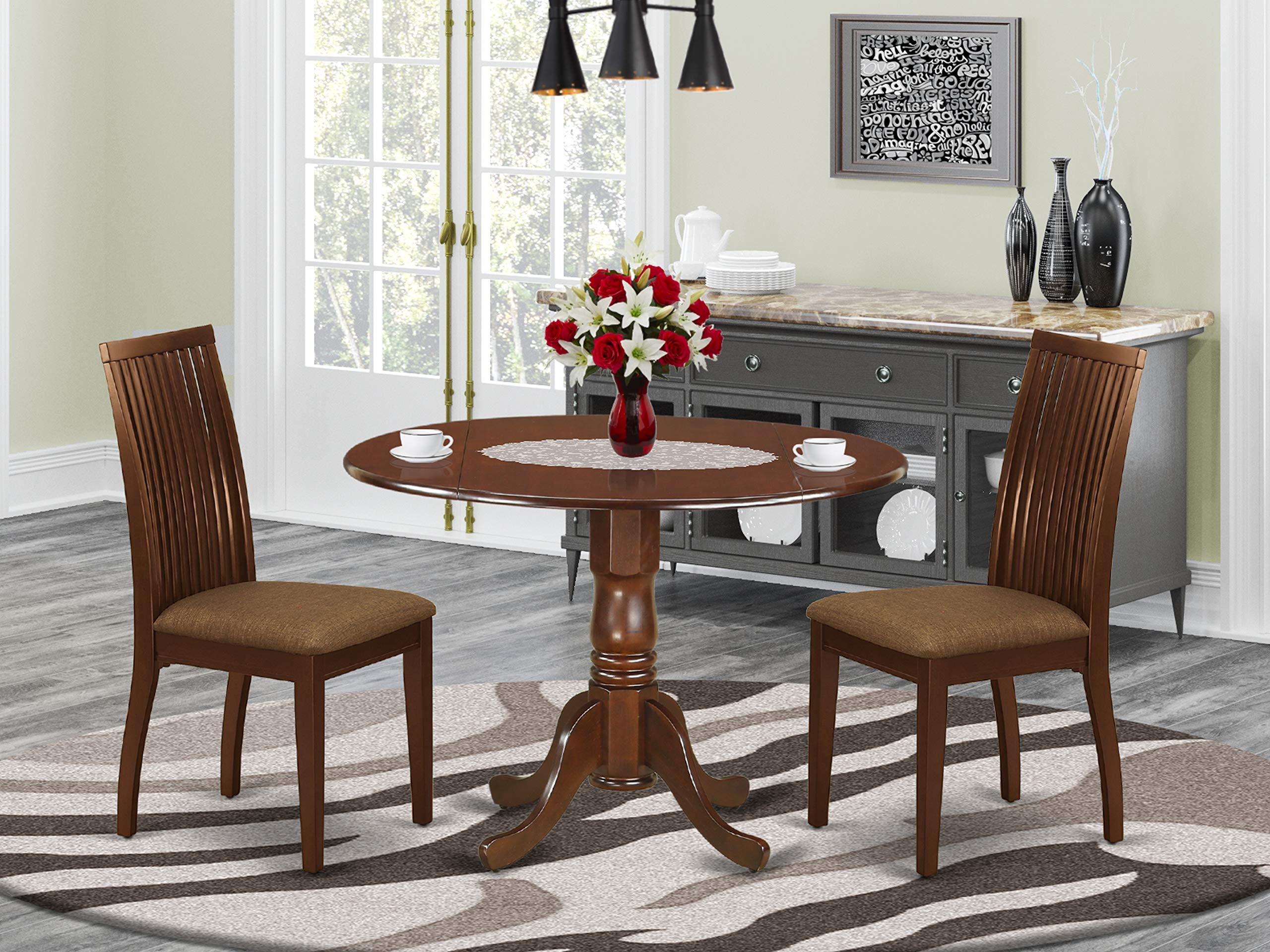 Yardlio 3-Piece Dining Set: Elegant Table & 2 Comfy Chairs