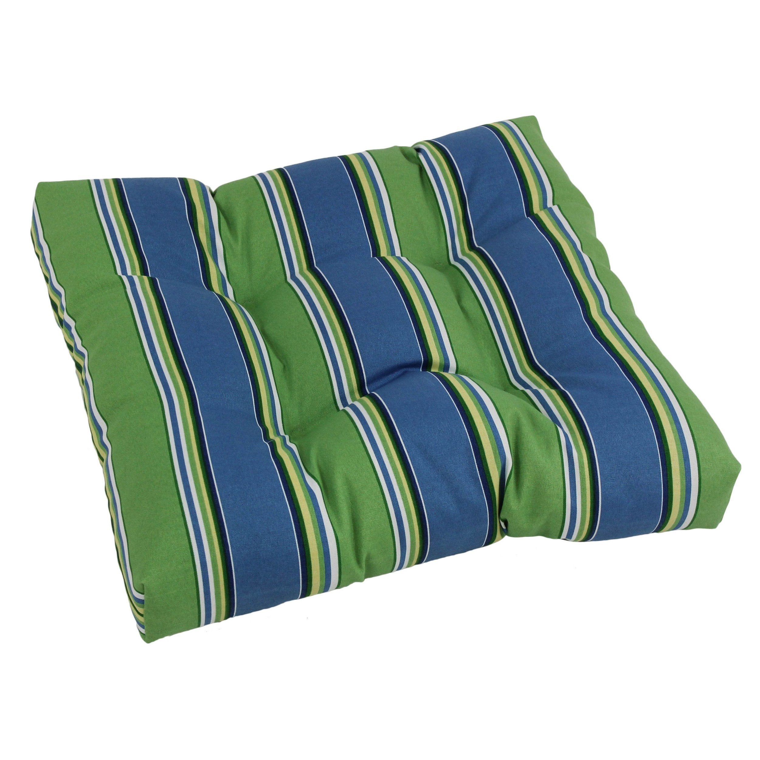 19-inch Squared Spun Polyester Tufted Dining Chair Cushion - Haliwell Caribbean