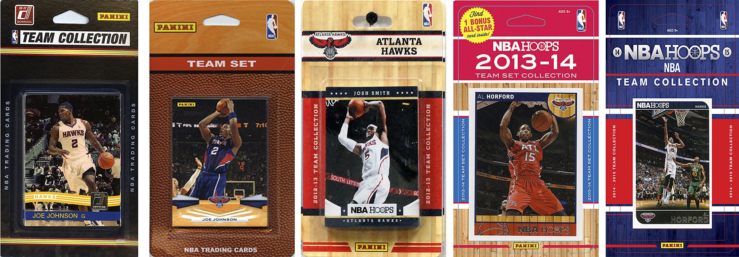 NBA Atlanta Hawks 5 Different Licensed Trading Card Team Sets