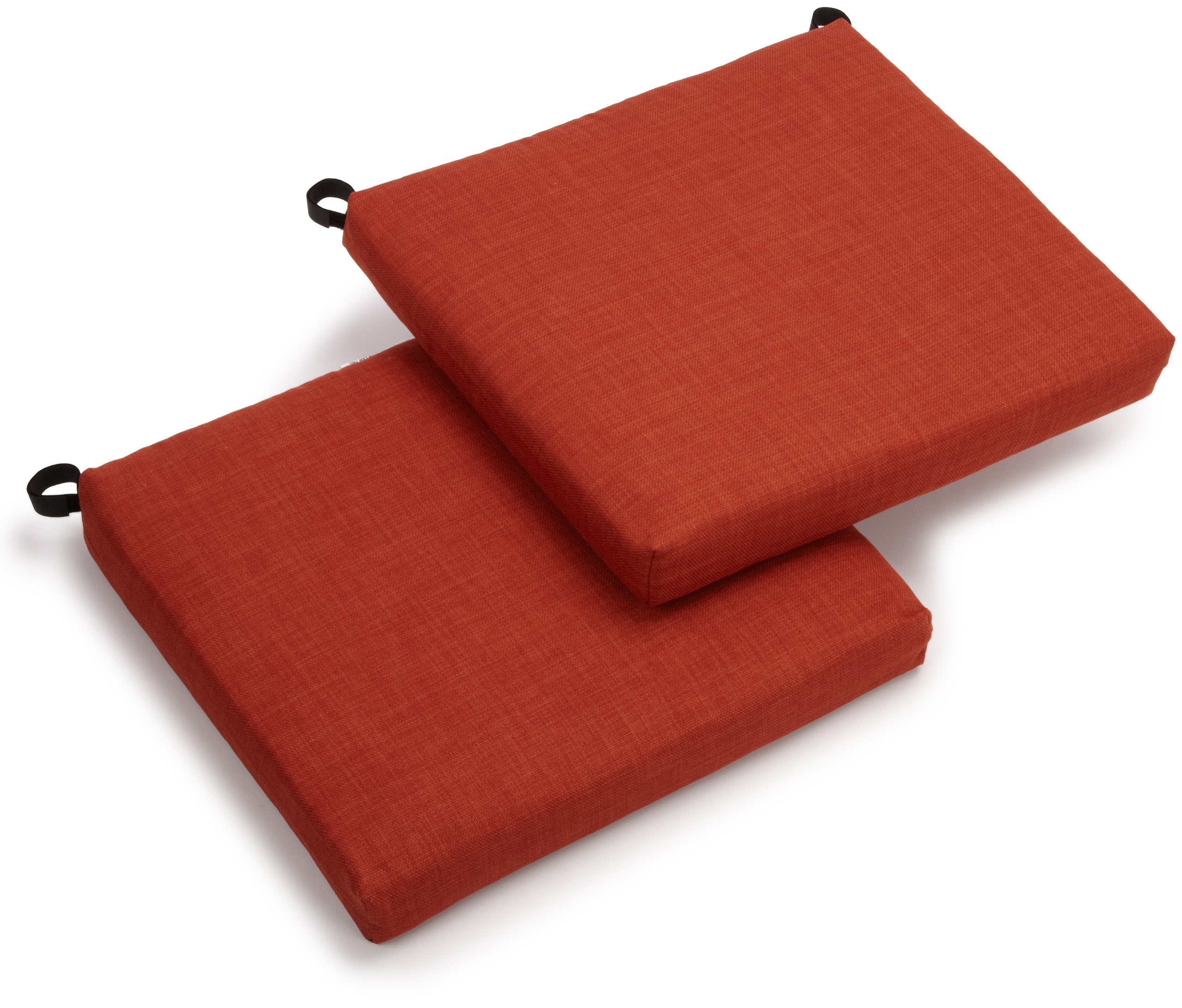 20-inch by 19-inch Spun Polyester Chair Cushion (Set of Two) - Cinnamon