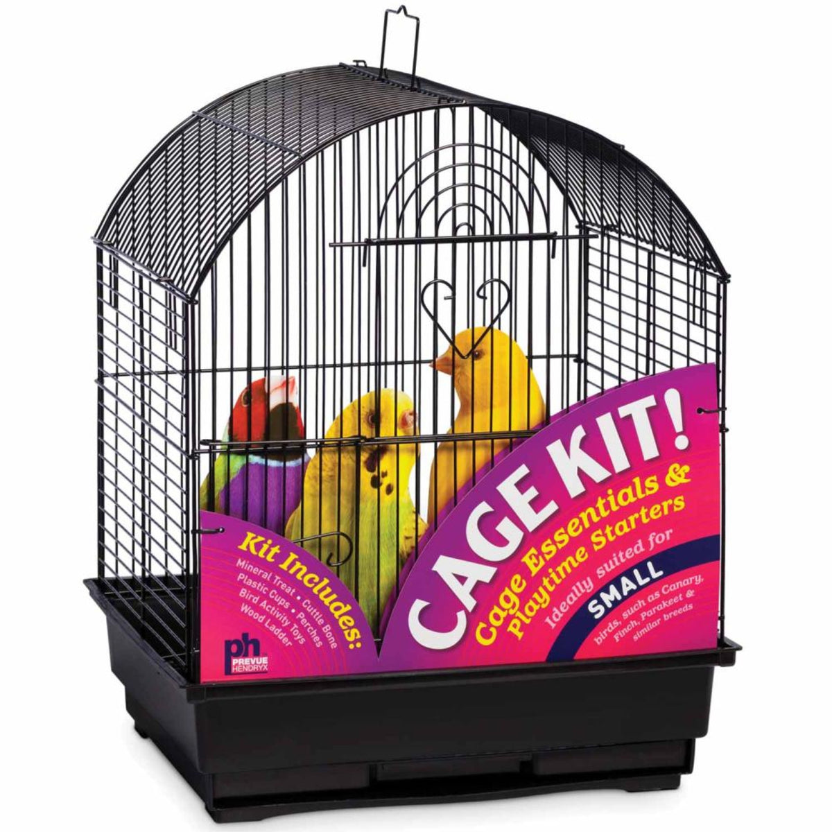 Round Top Bird Cage Kit - Black