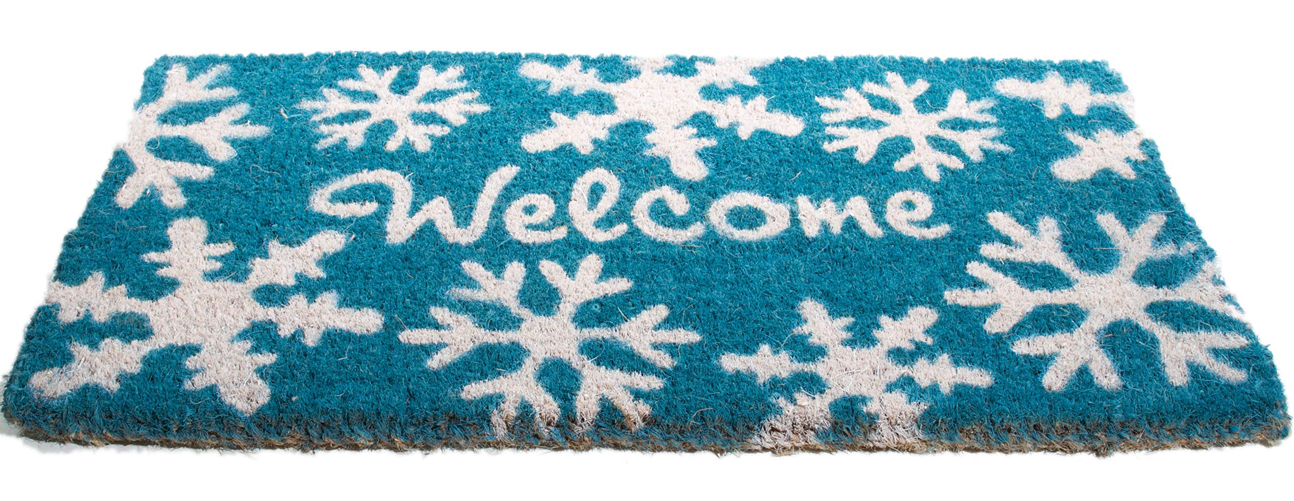 Welcome Snow Flakes Blue, White -341BCM