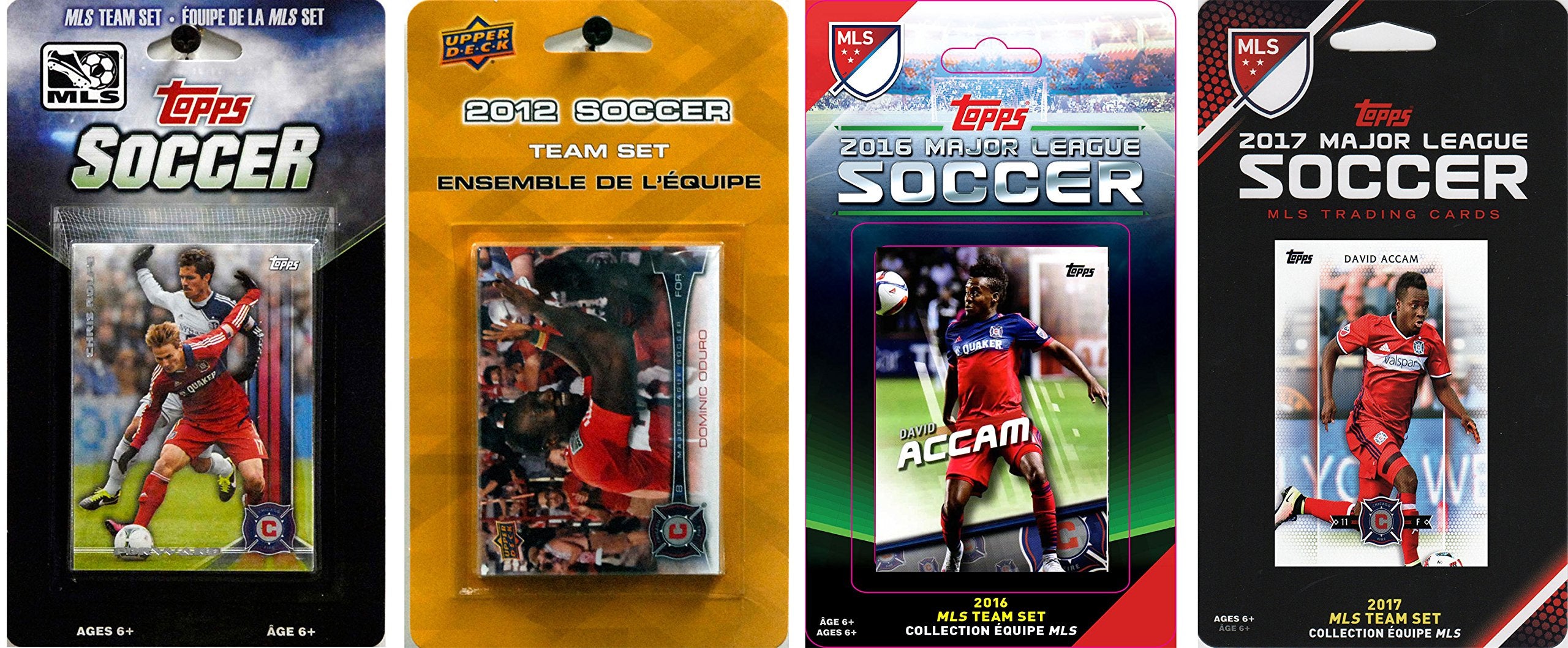 MLS Chicago Fire 4 Different Licensed Trading Card Team Sets