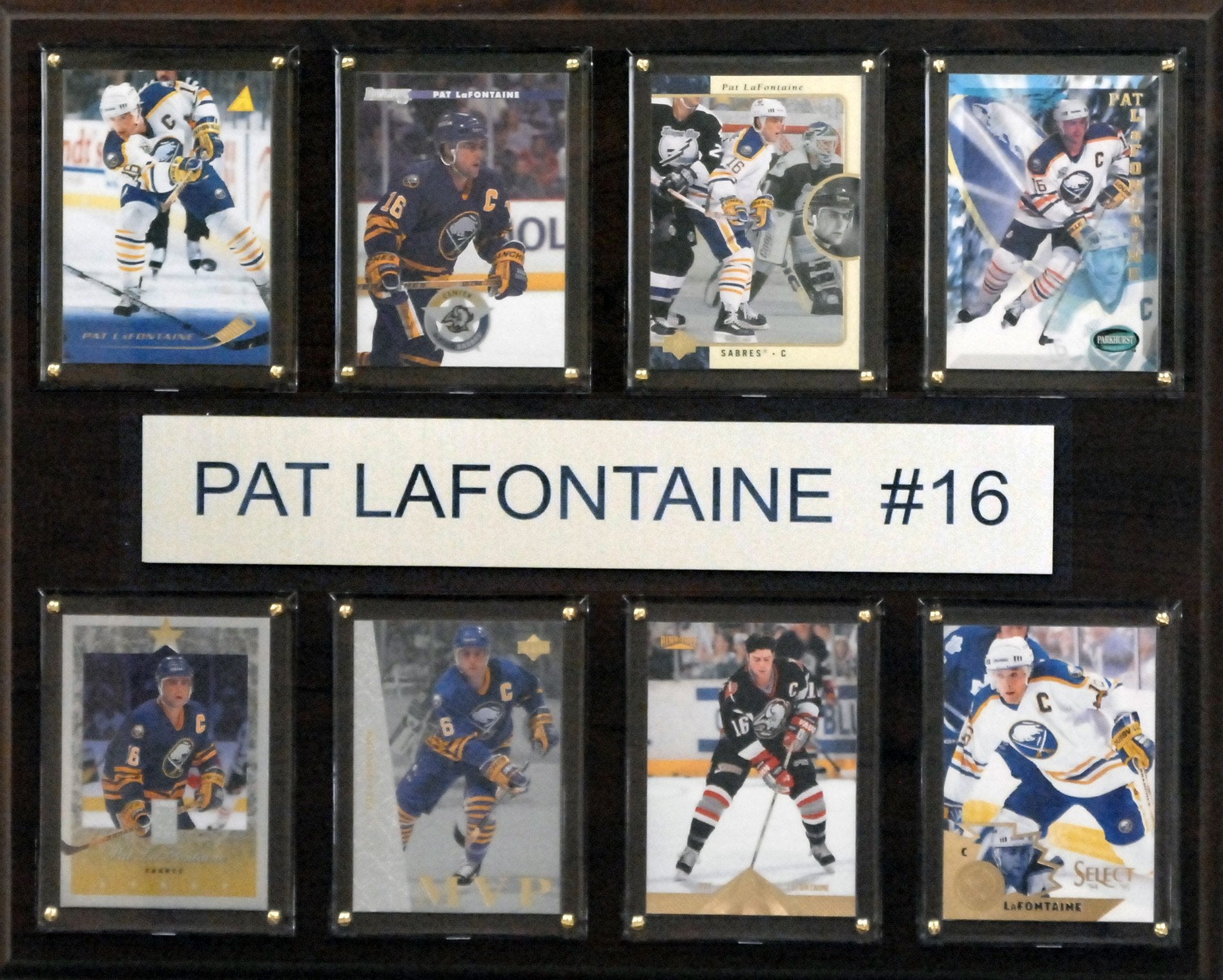 NHL 12x15″ Pat LaFontaine Buffalo Sabres 8-Card Plaque