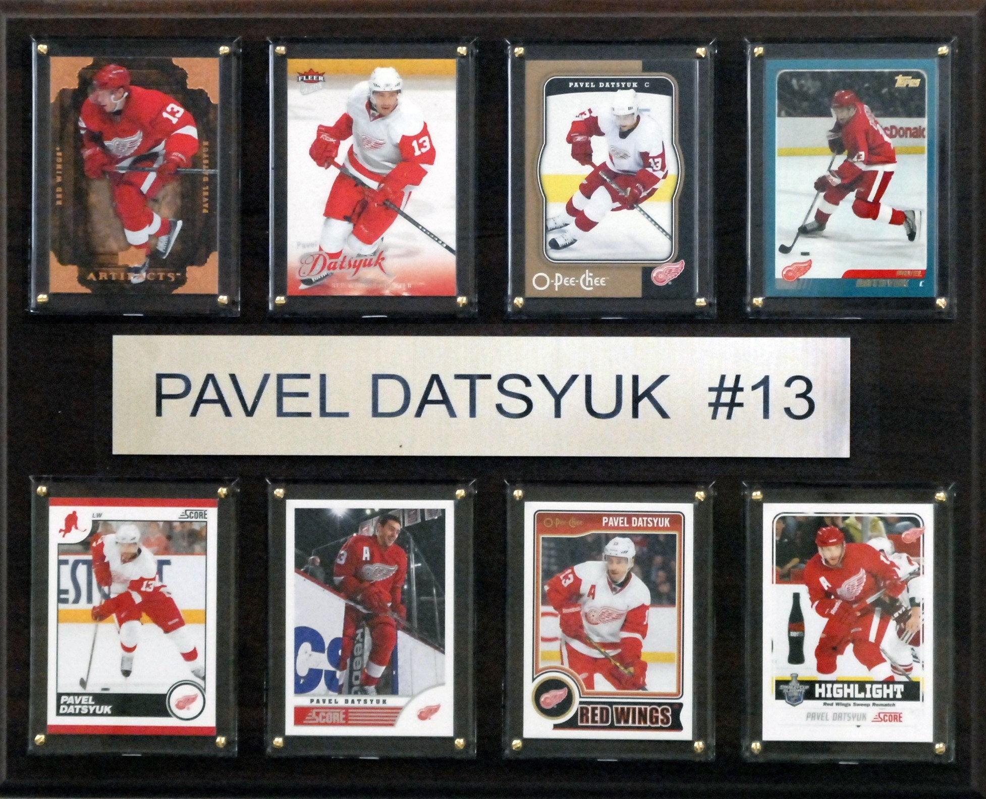 NHL 12x15″ Pavel Datsyuk Detroit Red Wings 8-Card Plaque