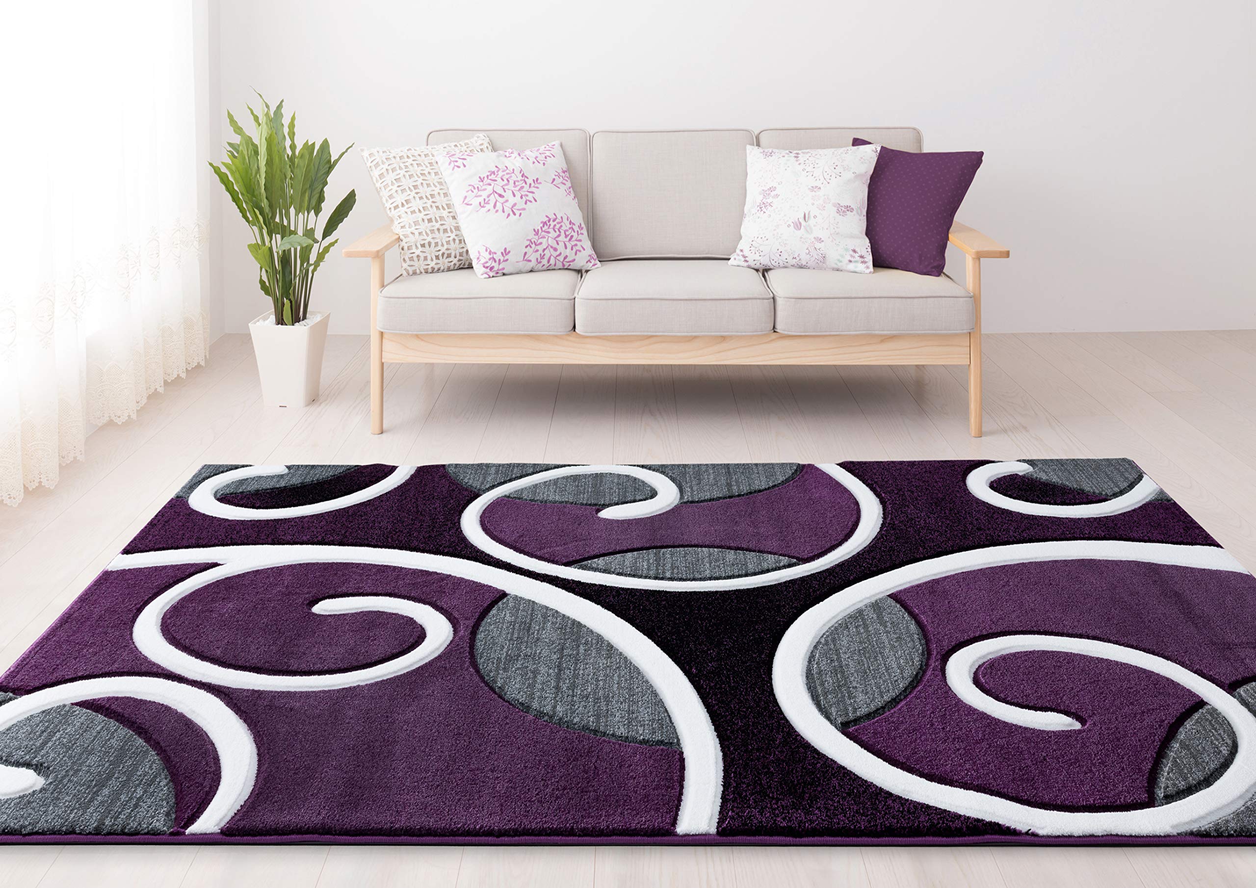 United Weavers Bristol Riley Plum Runner Rug 27 x 74