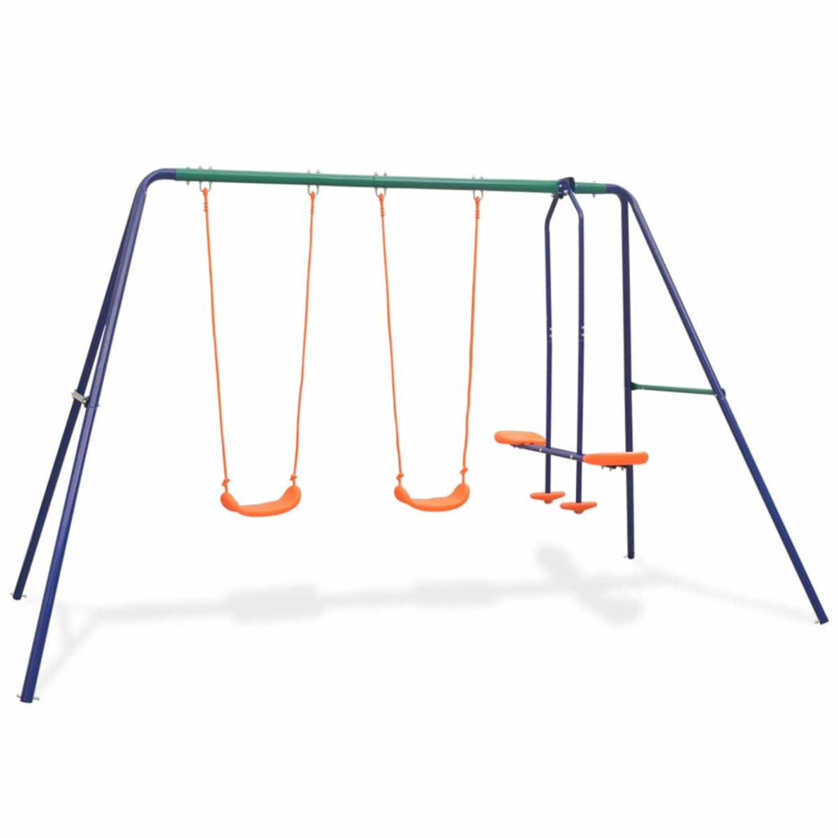 Vidaxl Swing Set With 4 Seats Orange