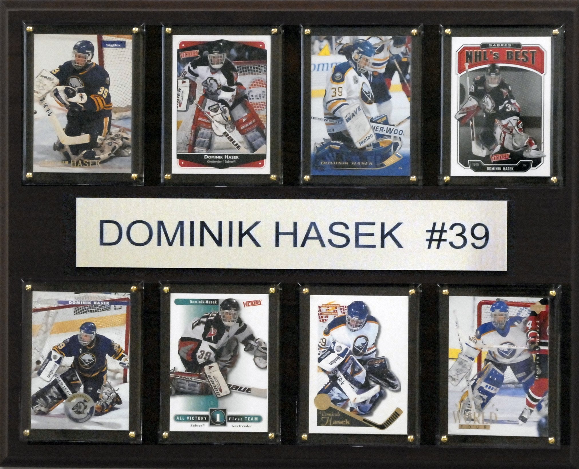 NHL 12x15″ Dominik Hasak Buffalo Sabres 8-Card Plaque