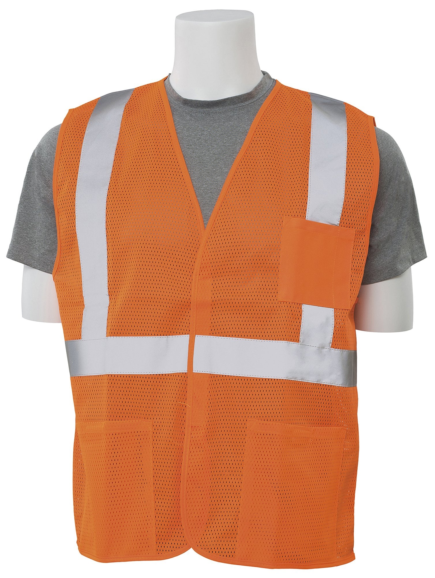 Safety Vest w Pockets Hi Viz Orange 3X
