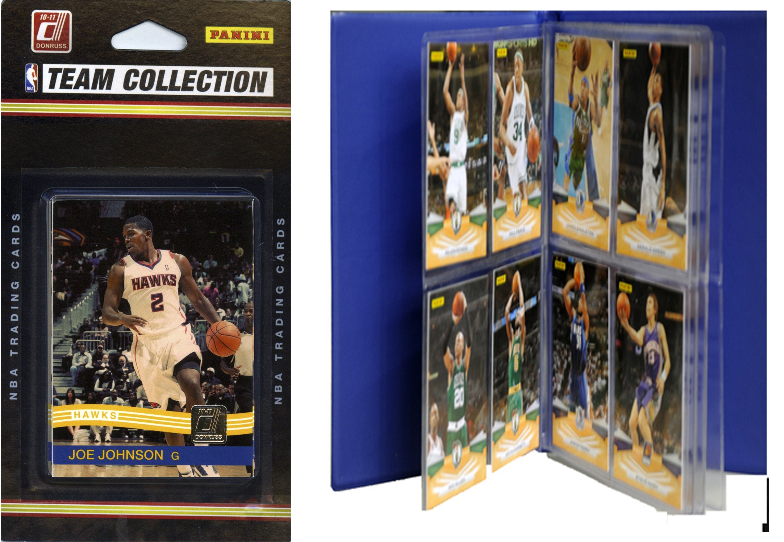 NBA Atlanta Hawks Licensed 2010-11 Donruss Team Set Plus Storage Album