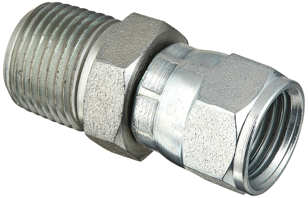 Apache Hose & Belting 39039198 3/8'' Male Pipe X 3/8'' Female Jic (9/16-18) Swivel Hydraulic Adapter