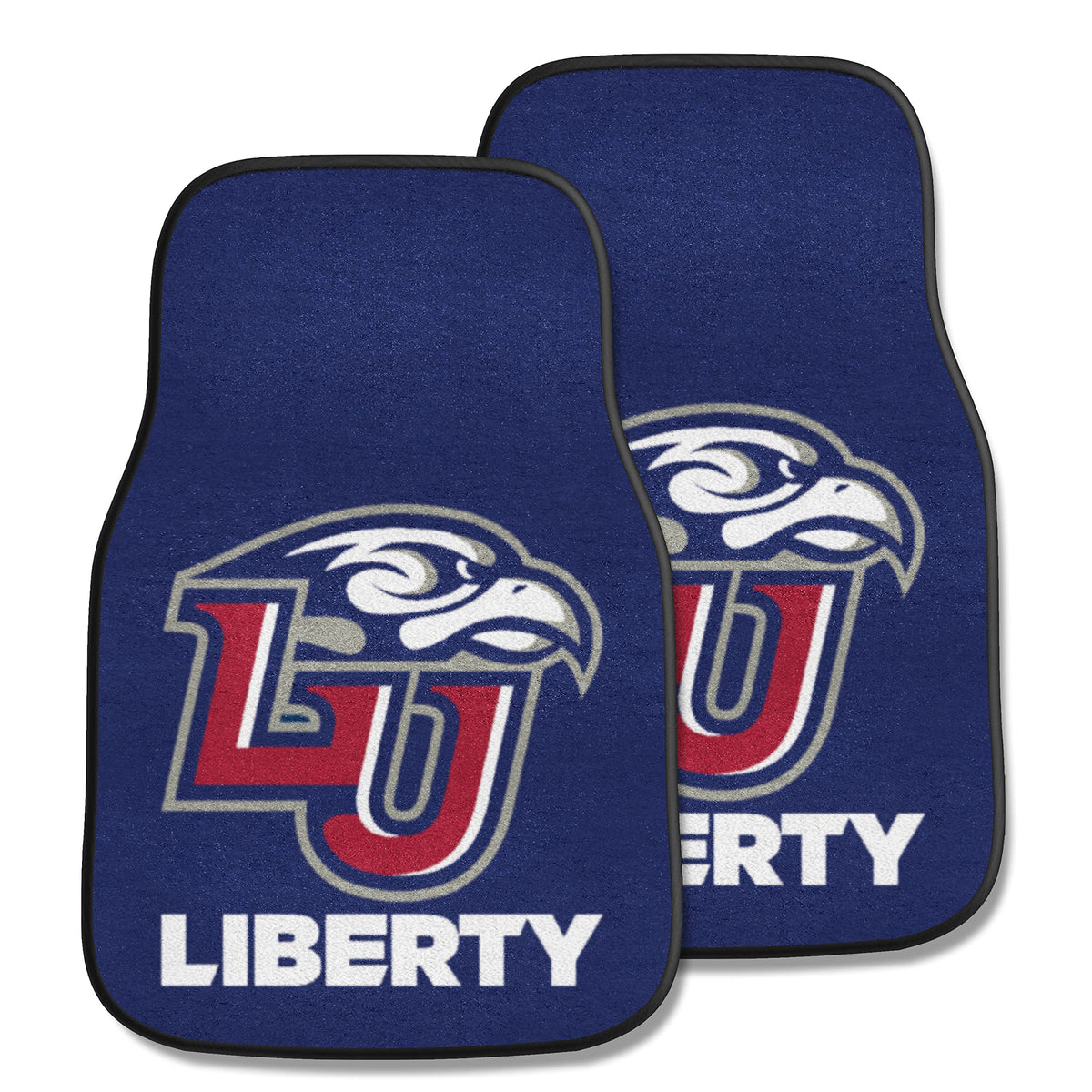 Fanmats Ncaa Liberty University Flames Nylon Face 2-Pc Carpet Car Mat , 18X27