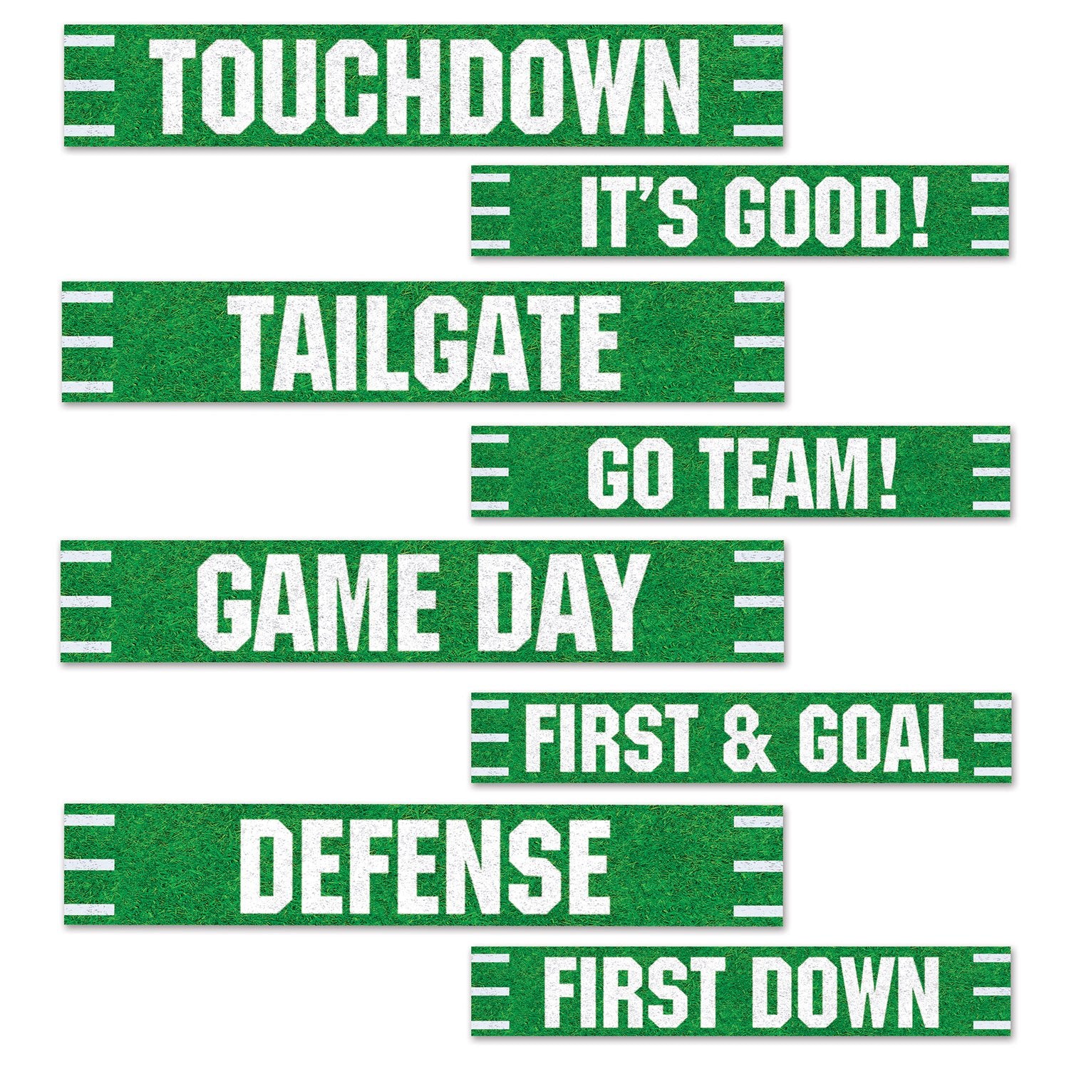 Football Street Sign Cutouts (Pack of 12)