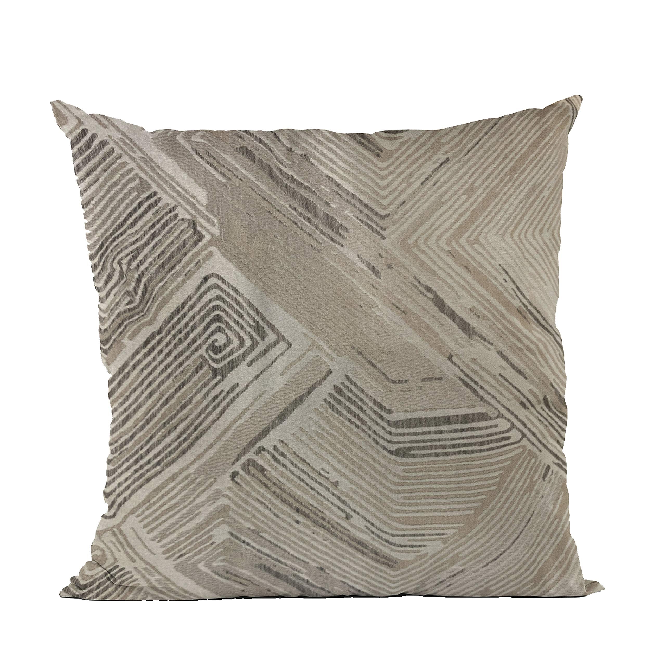 Plutus Brands Brown Plutus Hidden Tour Abstract Luxury Throw Pillow 20 in x 30in, Double Sided 20 x 30 Queen